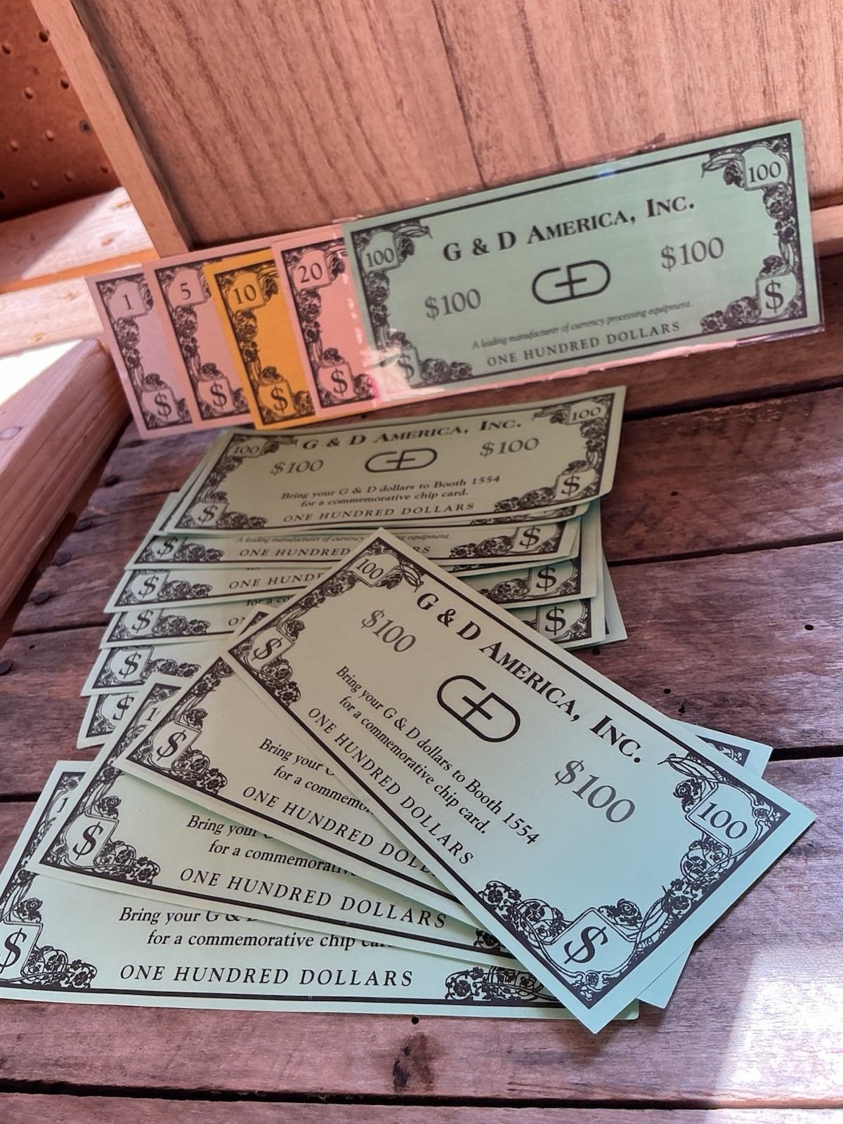 G & D America RARE BANKNOTES test currency atms SET OF $100 from convention