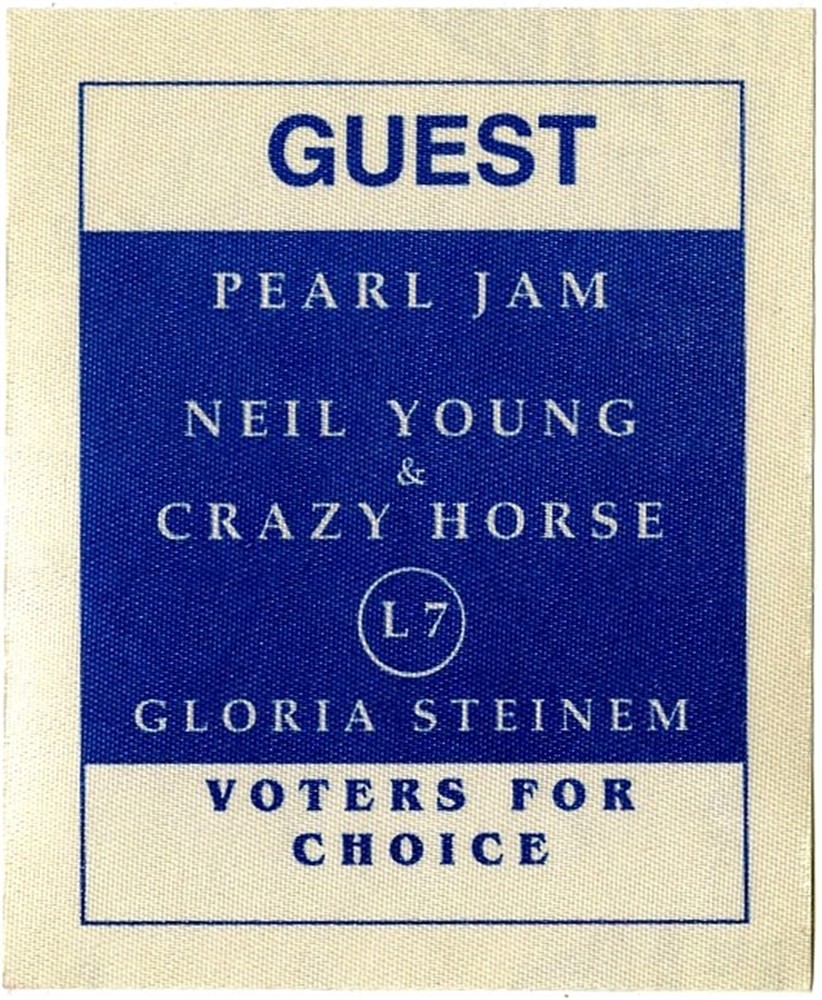 Pearl Jam 1995 concert w/ Neil Young & Crazy Horse Band Guest Backstage Pass
