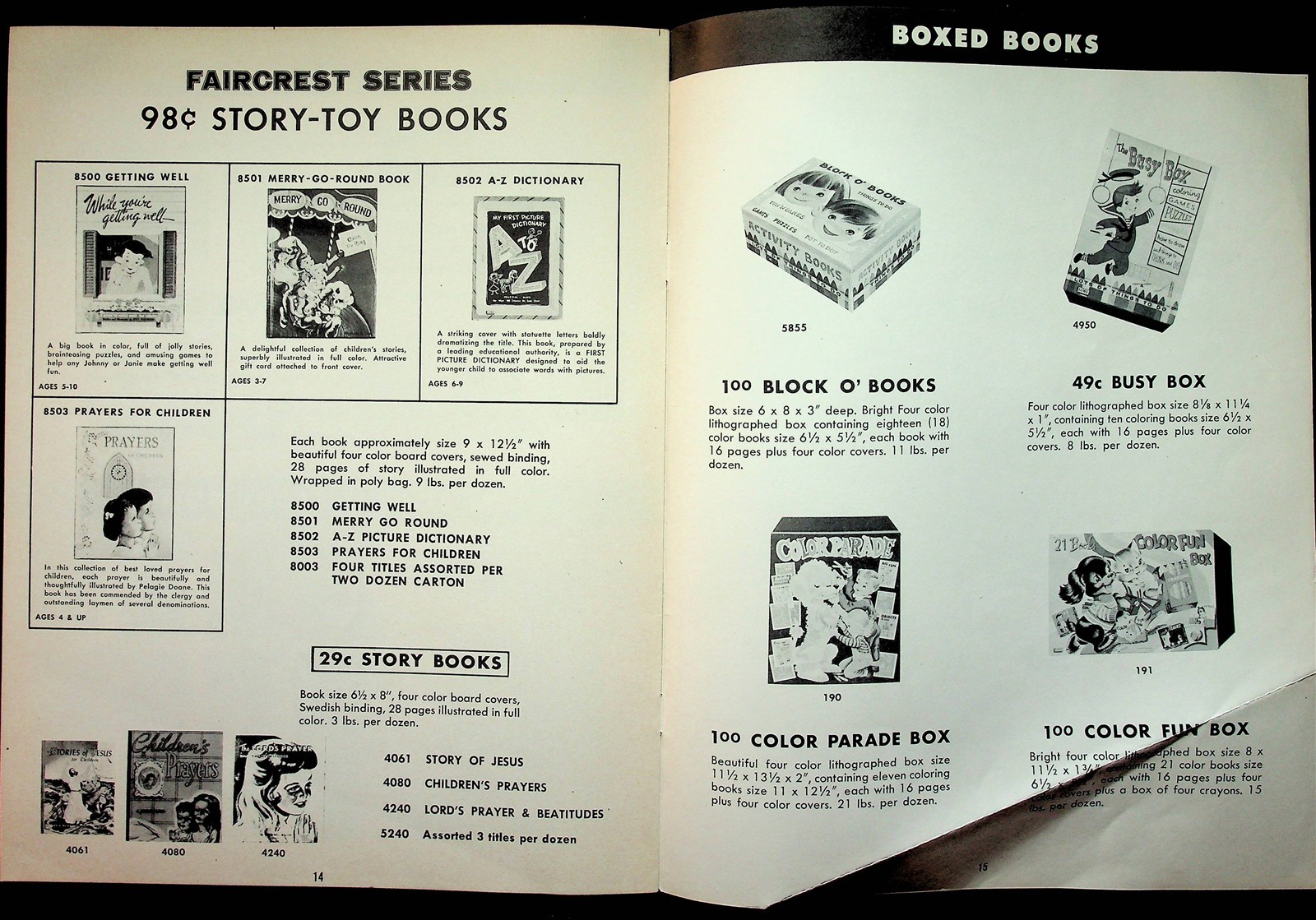 Paper Dolls Popeye Samuel Lowe Children’s Books Catalog Fall/Christmas 1959