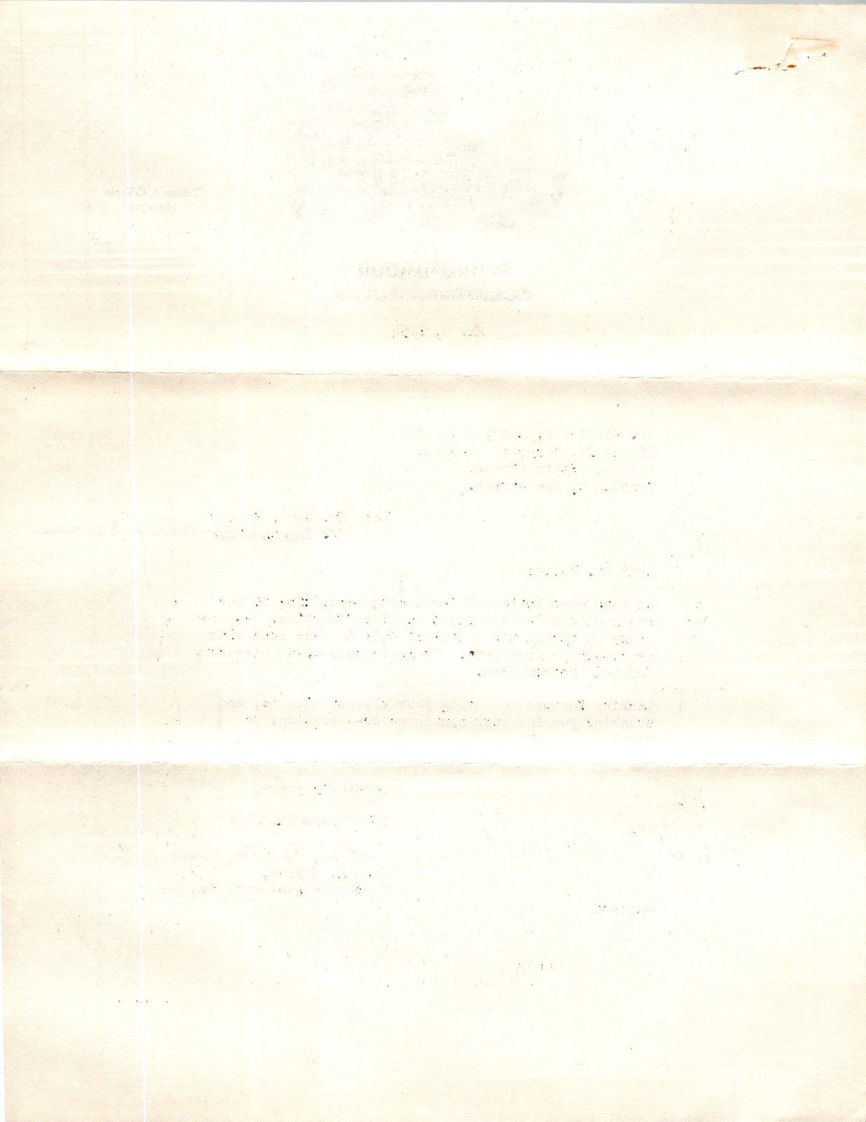 1954 Broadmoor Hotel Colorado Springs Letter to Wm E Moore Carbon Copy Verso