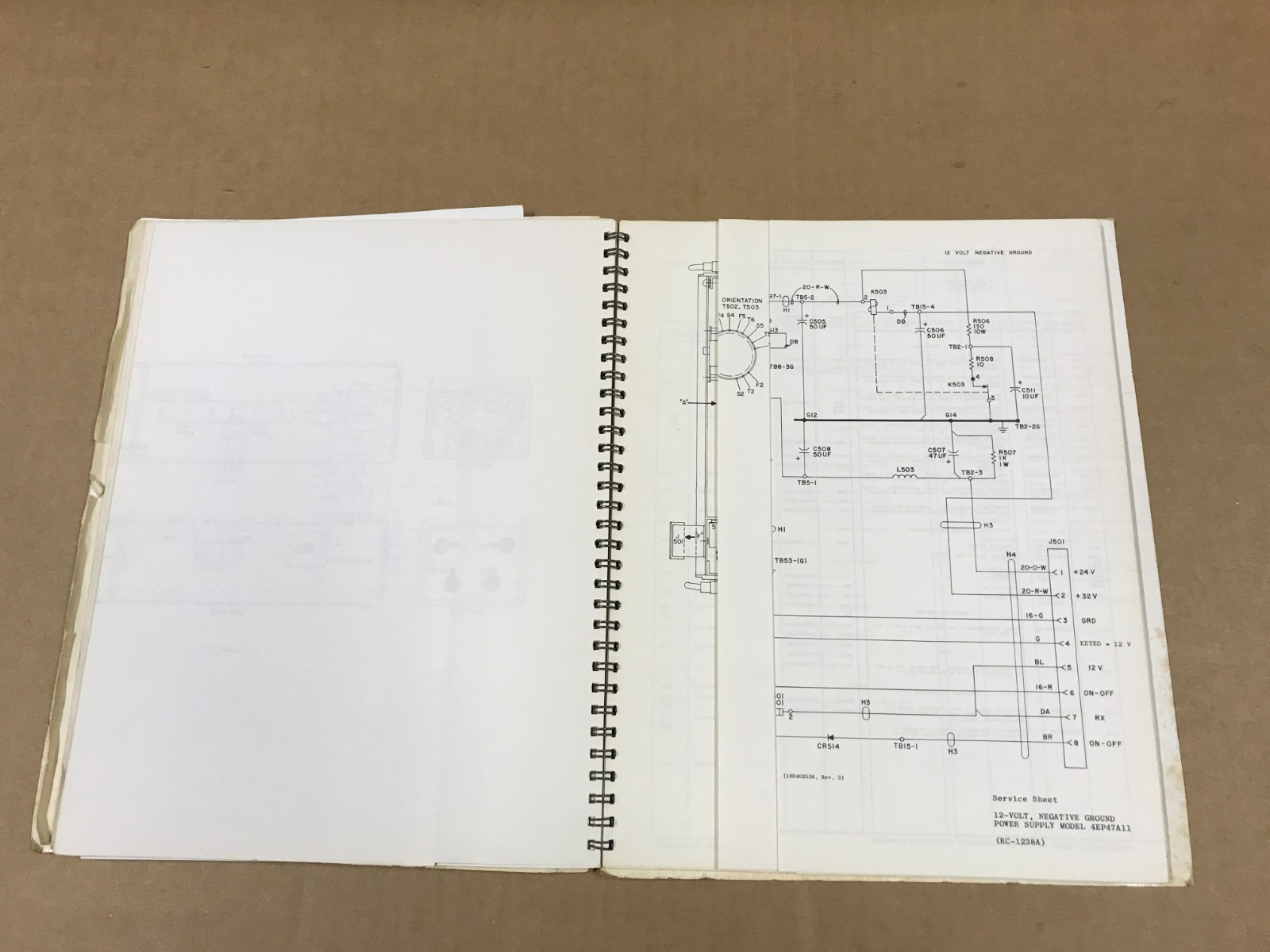 Vintage General Electric Maintenance Manual – Two Way FM Radio #LBI-3480D