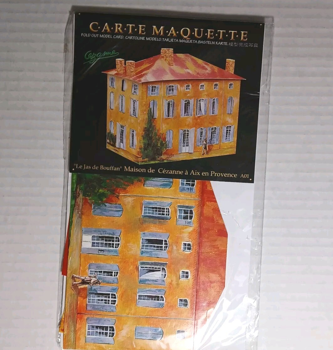 Carte Maquette Fold Out Model Card Maison de Cézanne Le Jas de Bouffan A01 1991