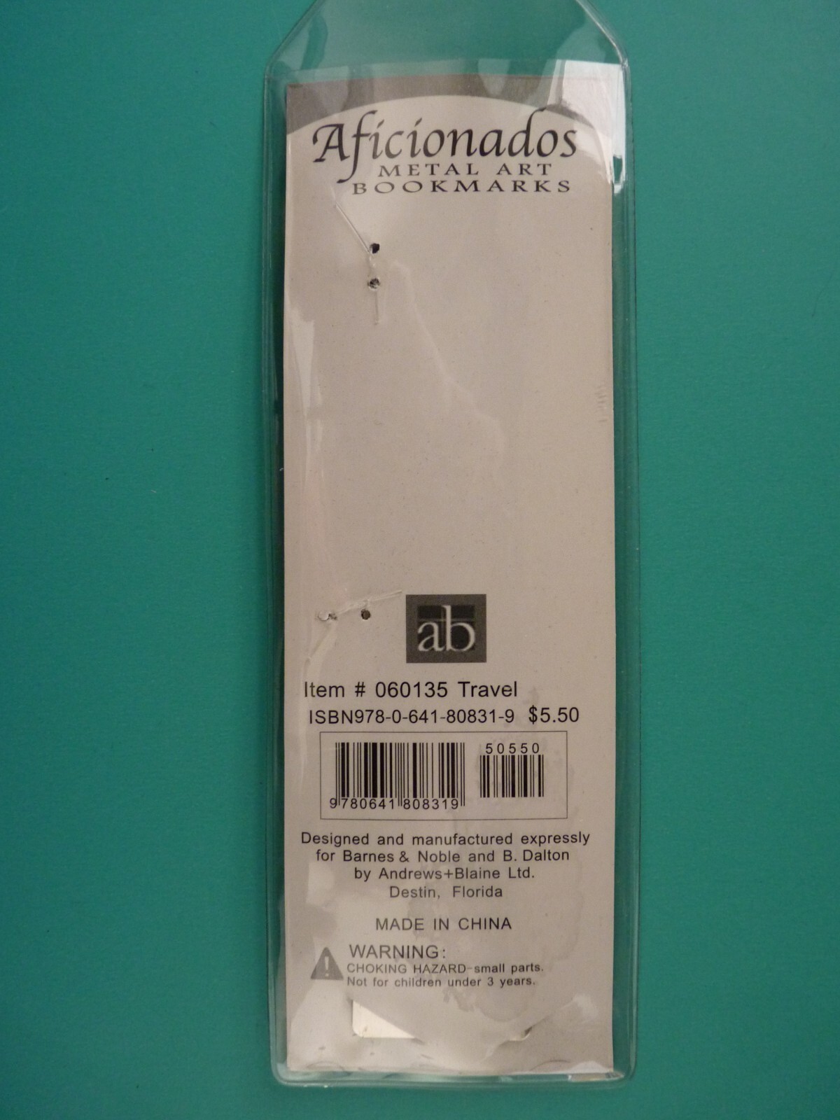 Metal Art Bookmark – Travel Theme w/Charm Tassel NIP 5.5″x1.25″ – Free Shipping