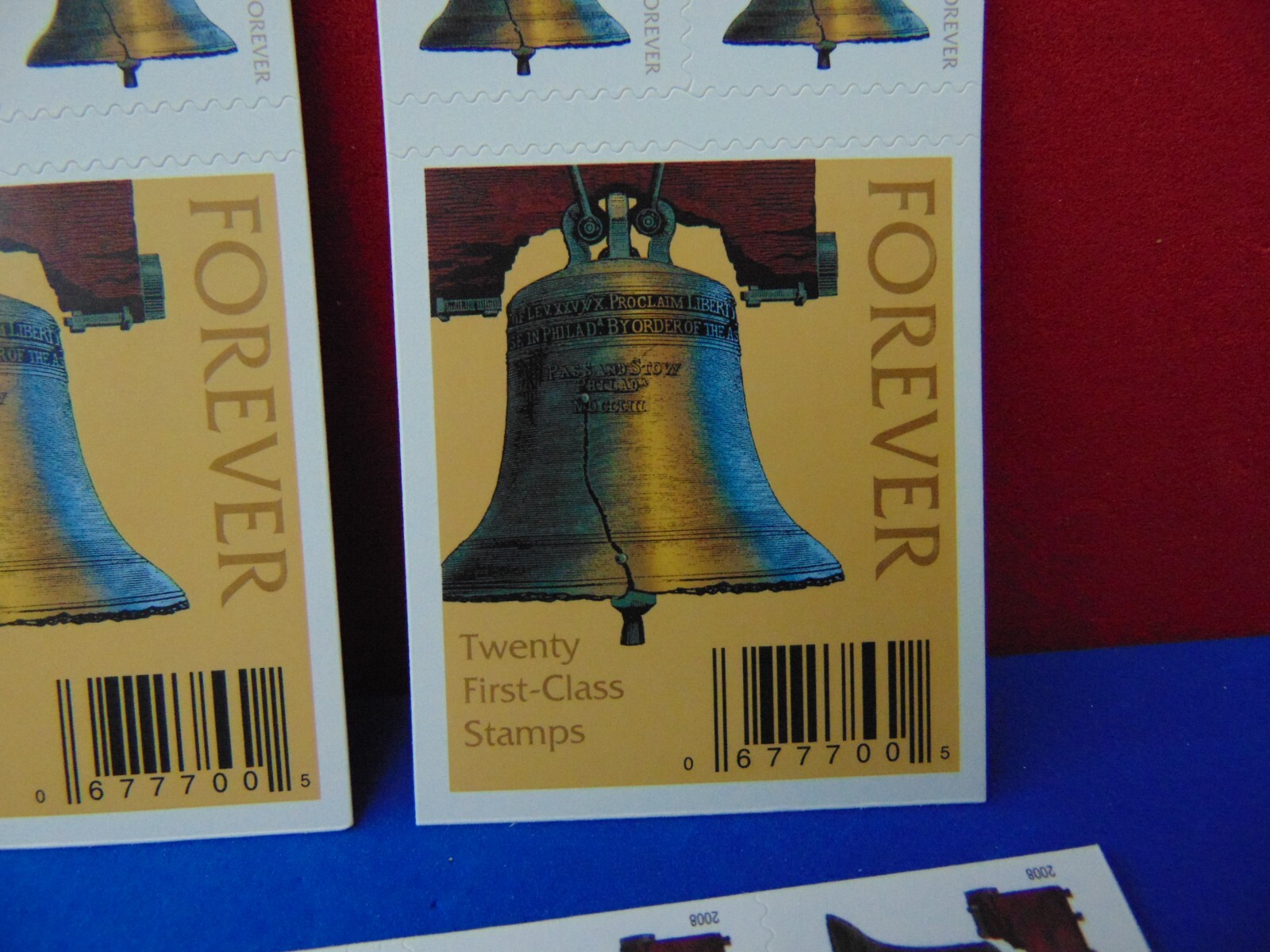USPS Liberty Bell Forever Stamps 5 Full MNH Mint Unused Sheets, Total 100 Stamps