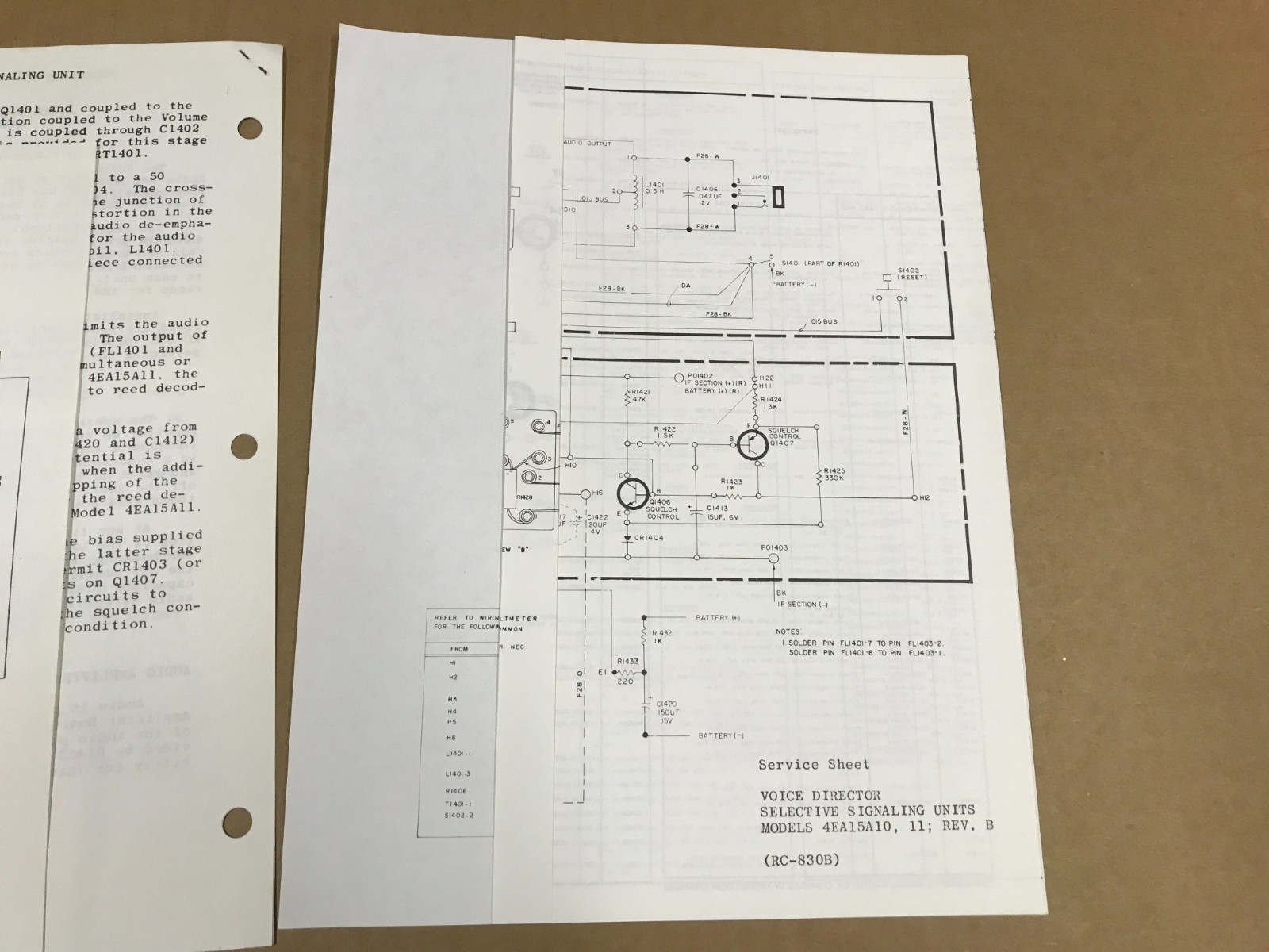 VTG GE Datafile Tone Selector EA-15-A For Personal Progress Line – Folder 5017