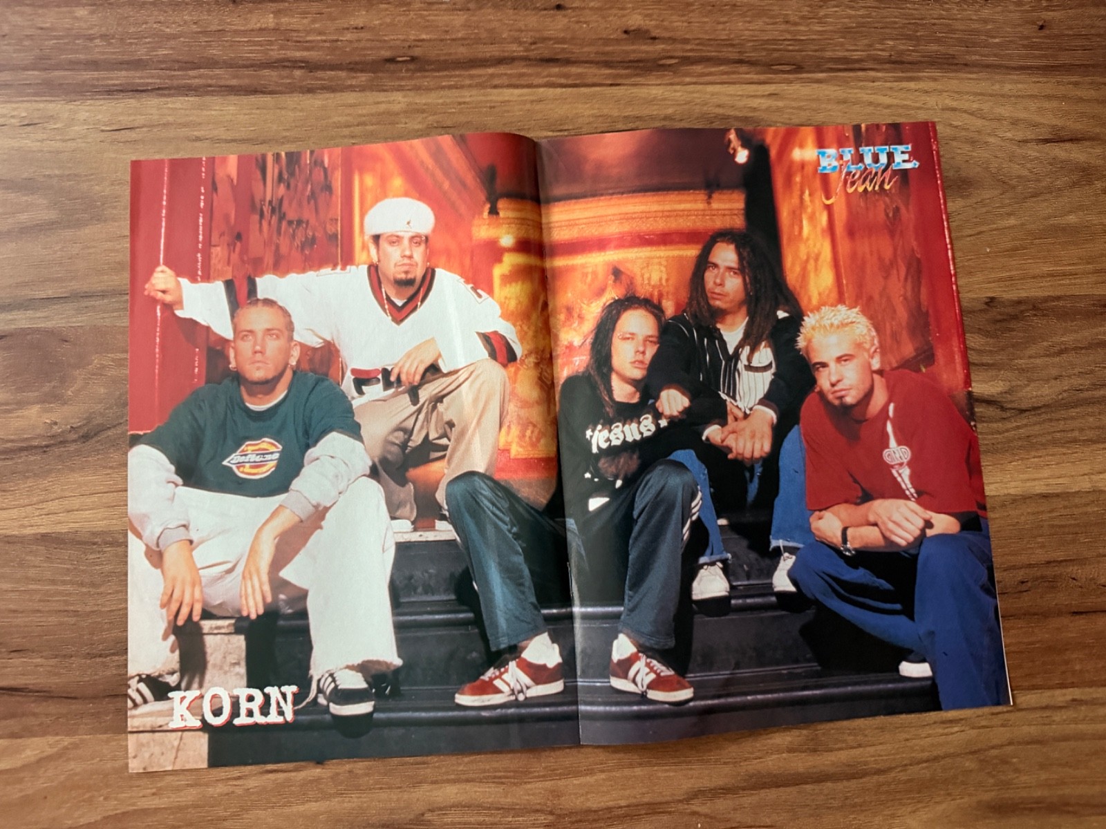 Korn Vintage Turkish Blue Jean Magazine Poster Rare Nu Metal Collectible