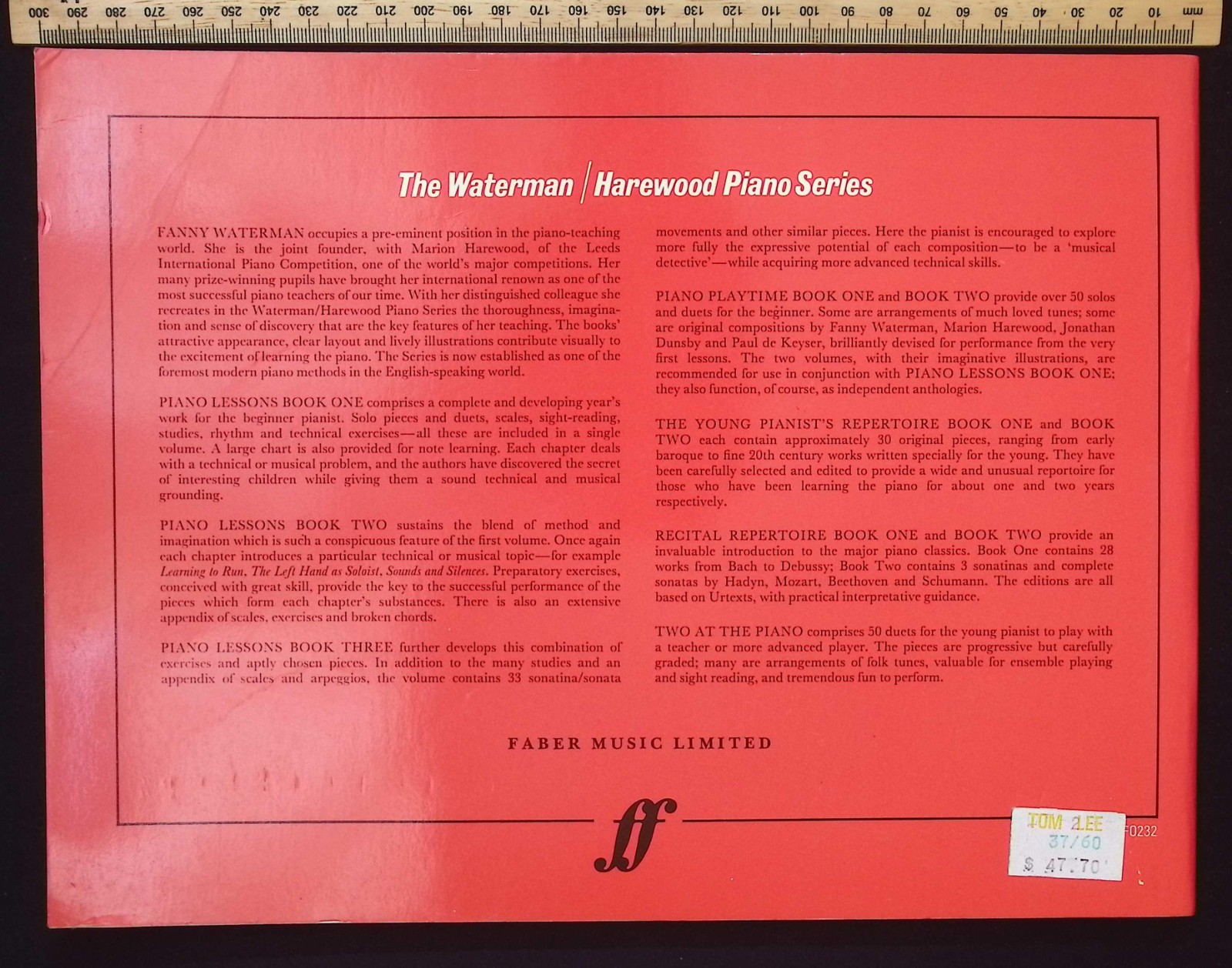 The Waterman/Harewood Piano Series : Josef Gruber Two at the Piano, 1979 Faber