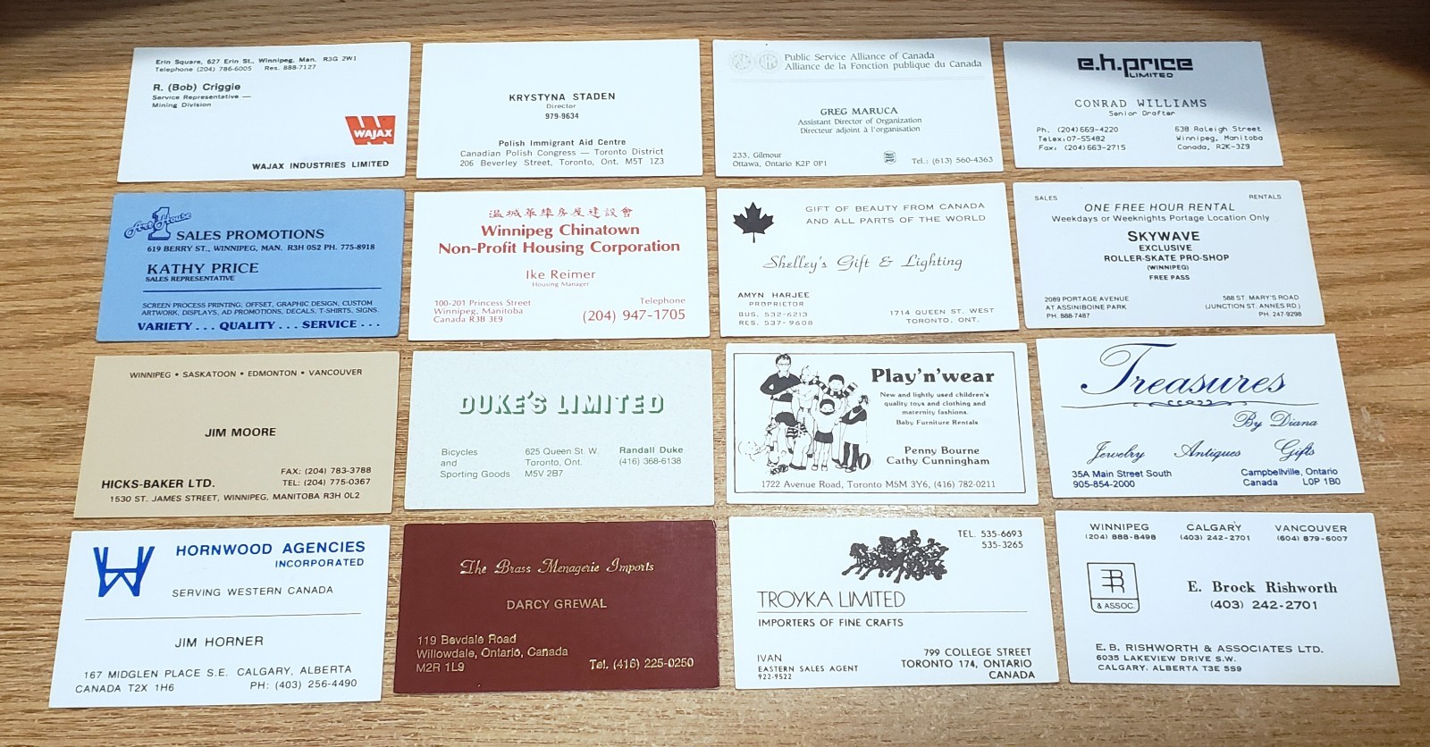 🔥 LOT of 100 CANADA Related BUSINESS CARDS for BUSINESS CARD COLLECTION L16