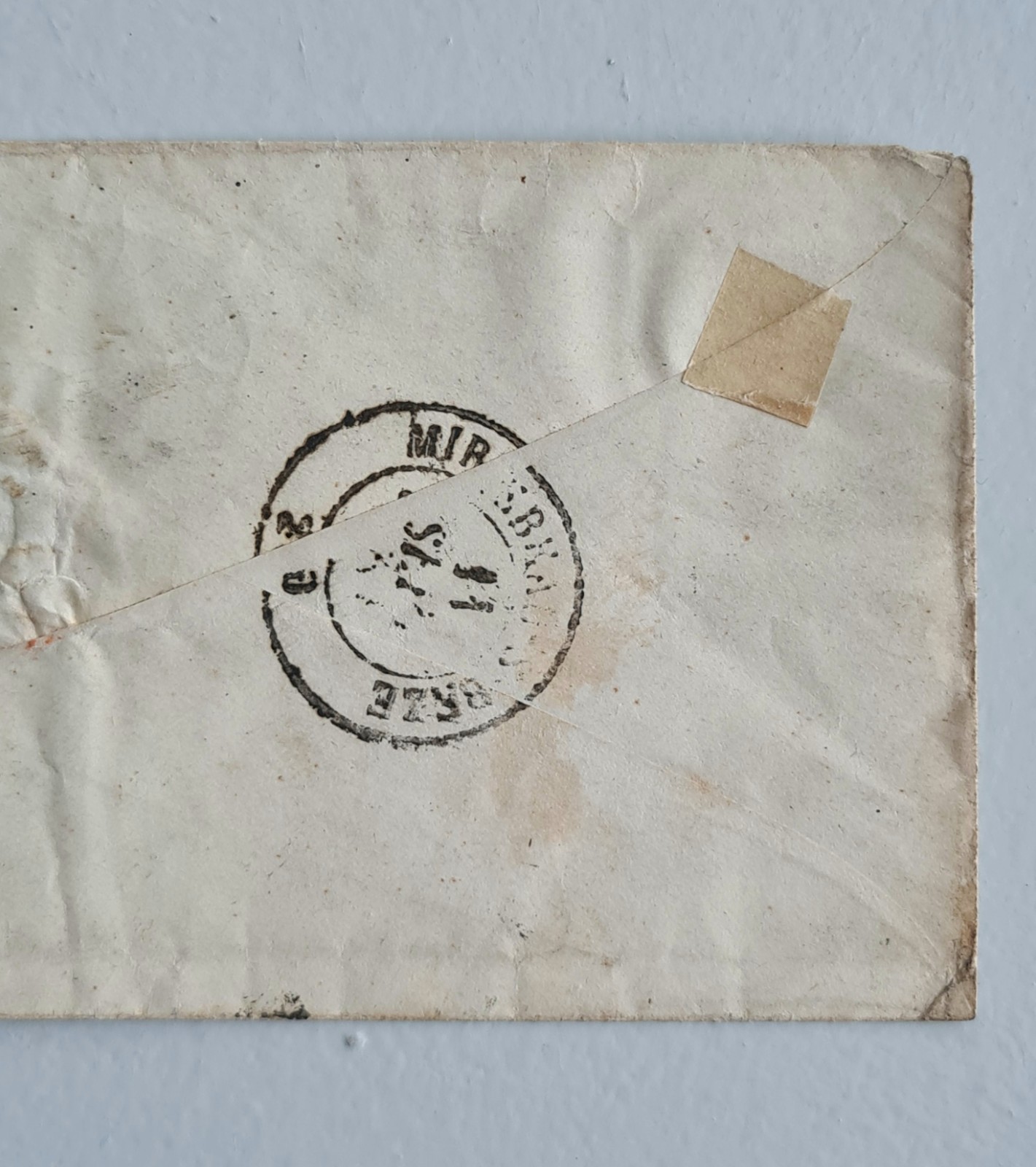 Vintage Letter Envelope For A Tutor 19th Century Stamp NAPOLEON III