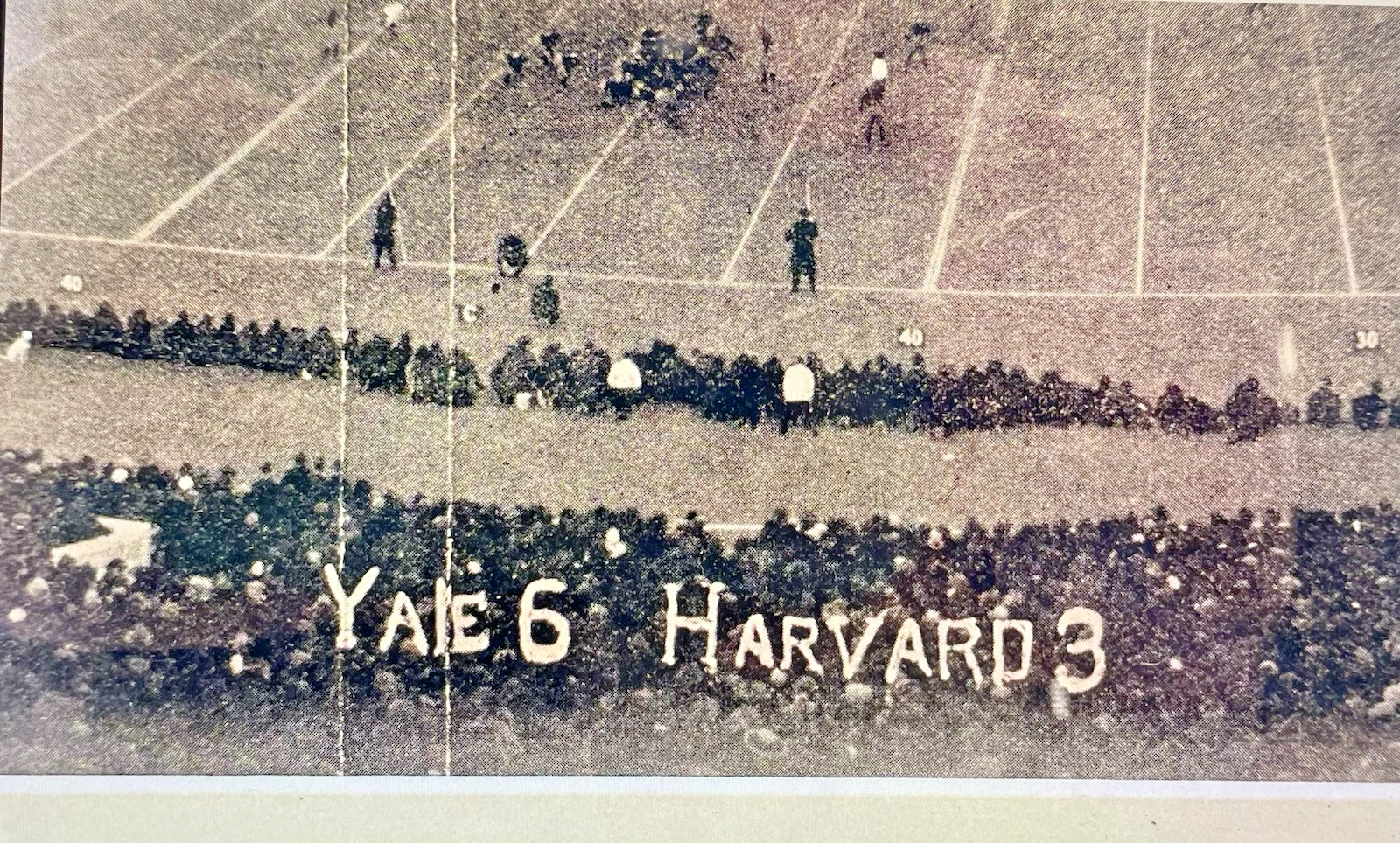 Framed Antique 1916 Yale Vs Harvard Football Game Panoramic Photo Memorabilia