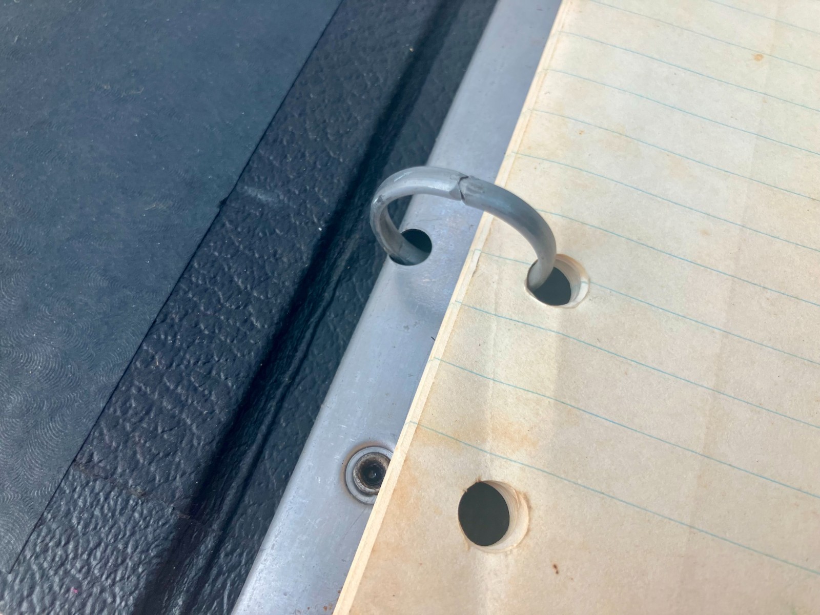 VTG Black Notebook Vernon Royal Line Binder 9×11″ Metal 2 Ring Lined Paper Book