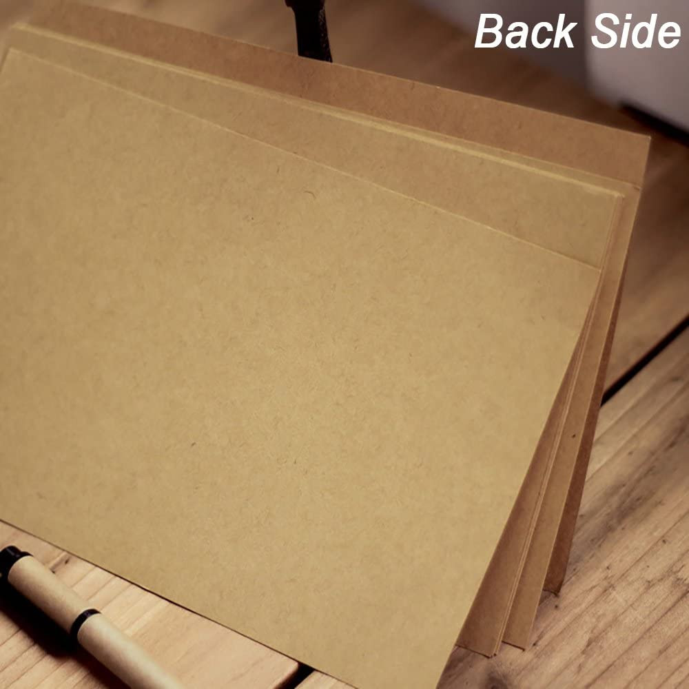 100 Sheets Vintage Kraft Stationary Paper 5.71 X 8.27 Inch, A5 Size 120Gsm Lined