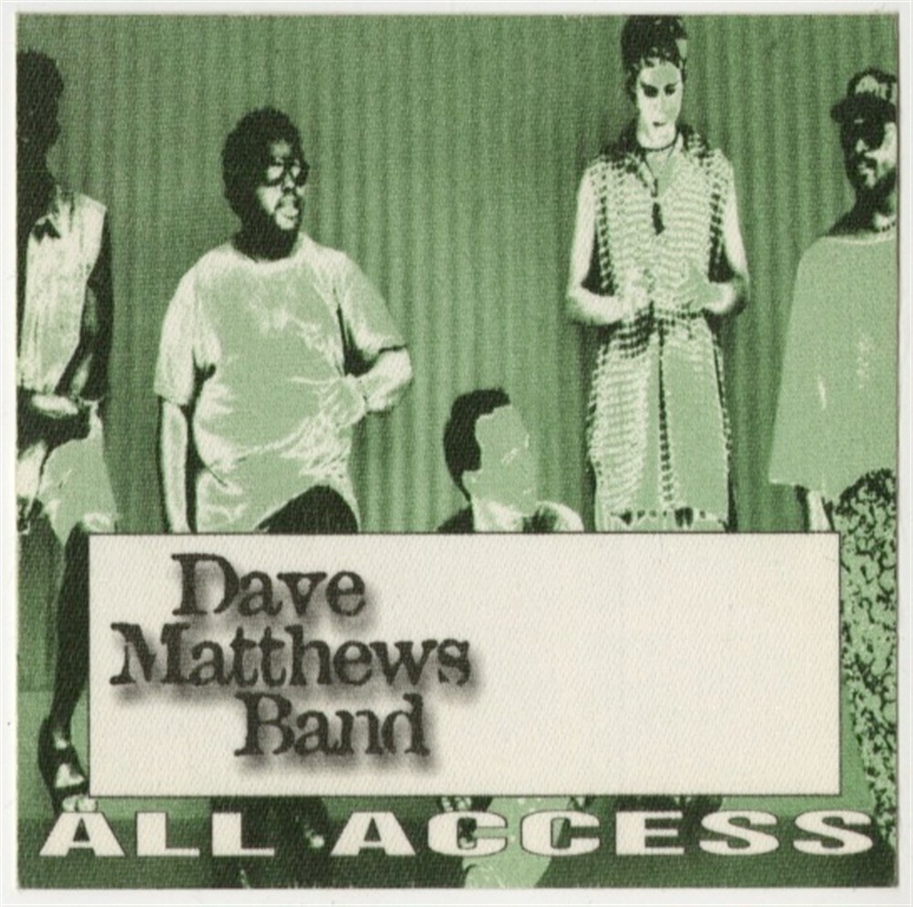 Dave Matthews Band 1994 Under the Table and Dreaming concert tour Backstage Pass