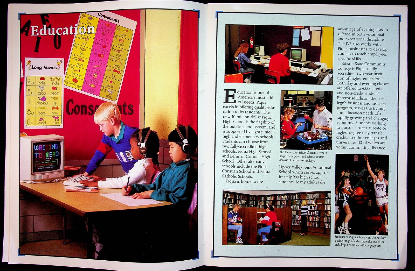 Piqua Ohio History Softcover Book Meet Piqua 1980s Education Recreation