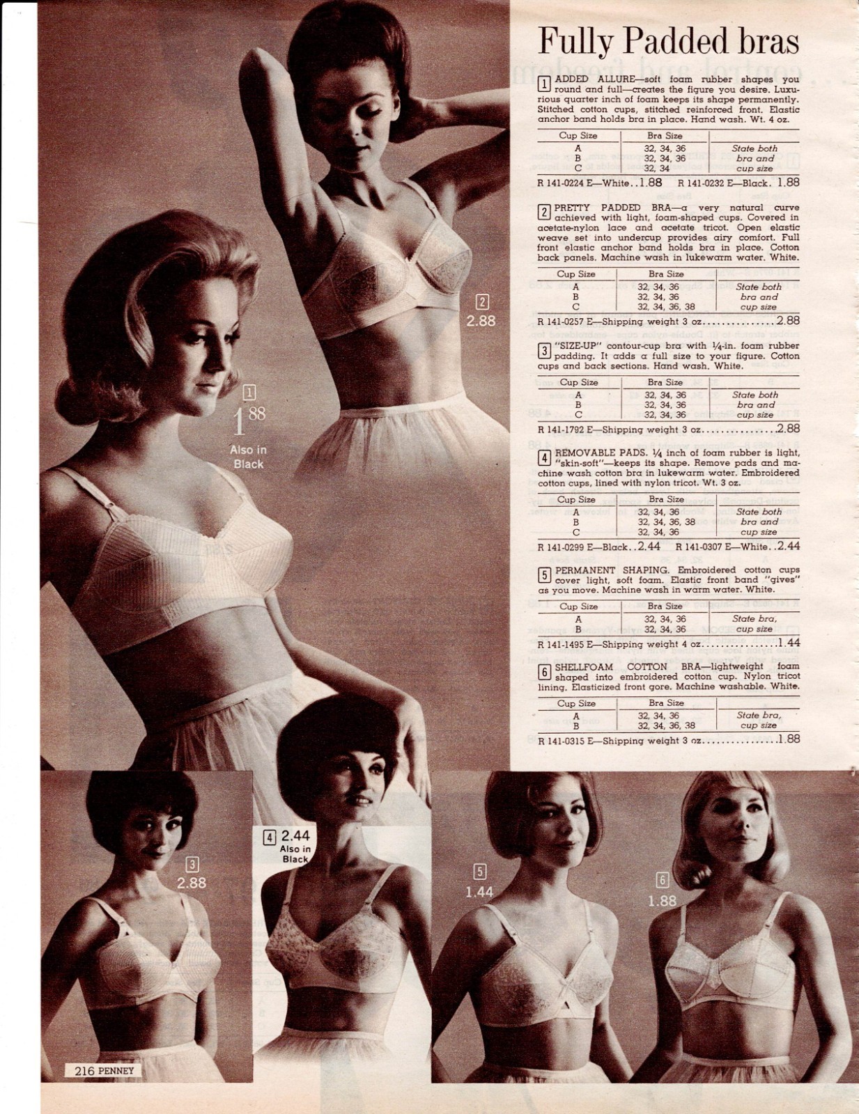 VINTAGE 60’S LADIES SLIPS BRAS PHOTO CLIPPING CATALOG ADS PRINTS