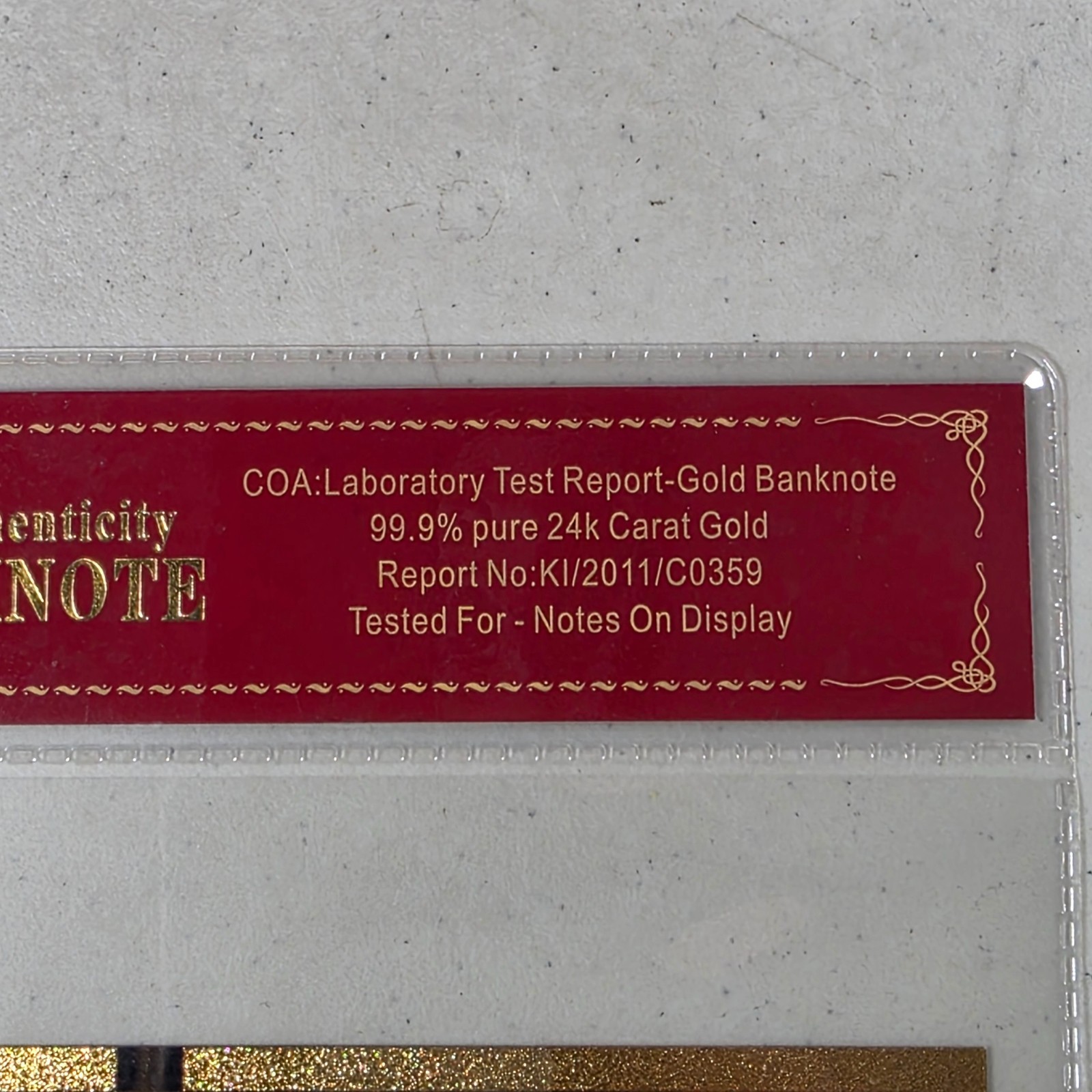 24K Gold Plated Collectible Trump 2020 Dollar Bill + Certificate Of Authenticity