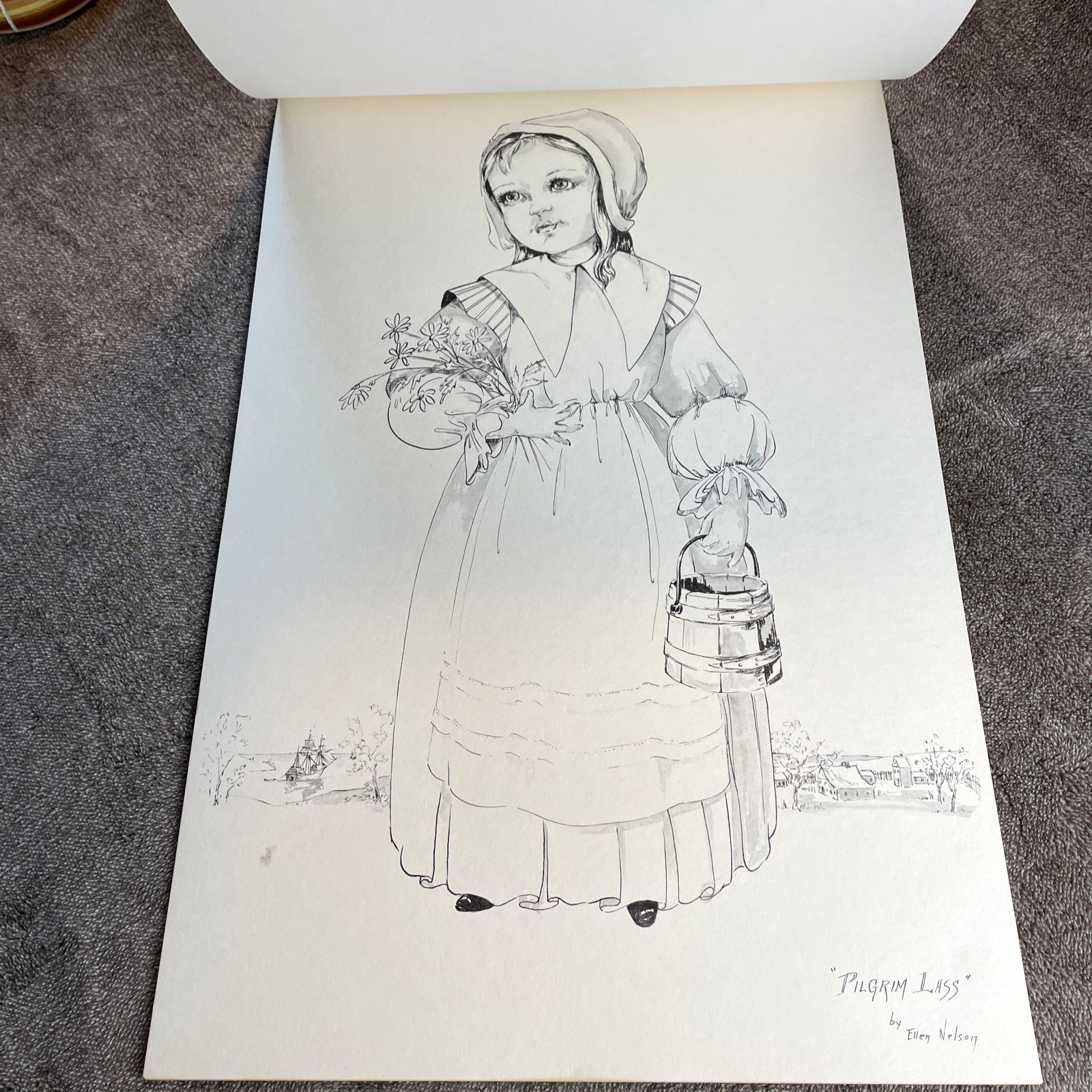 Vintage KIM’s The Heritage Doll Coloring Book 1970’s Oversized Red Farm Studios