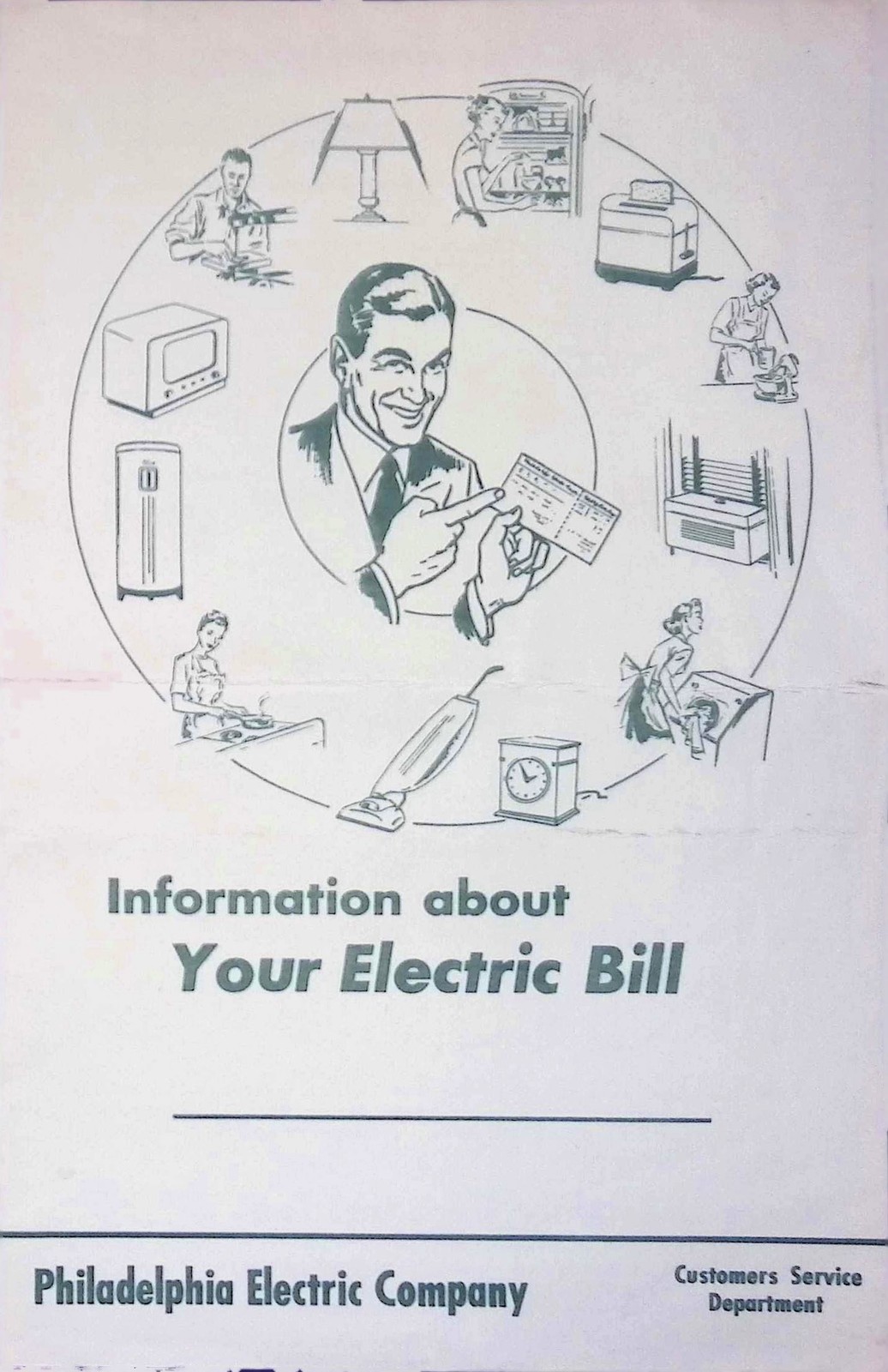 Philadelphia Electric Co. Electric Bill Info Booklet 1940s-50s PA