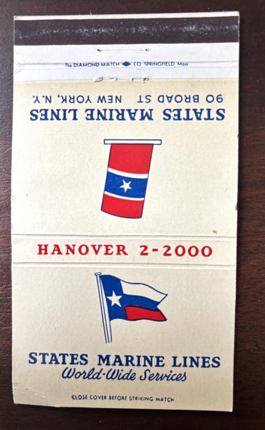 Matchbook States Marine Lines, New York, NY