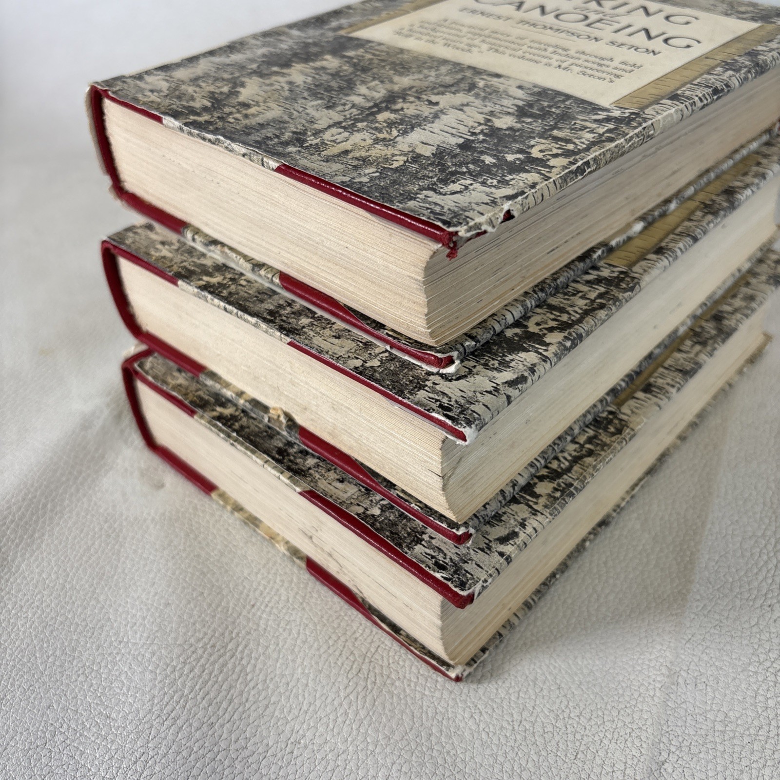 Vtg Vol. 1-3 Animals & Birds, Craft, Hiking -HC- DJ ERNEST THOMPSON SETON 1926