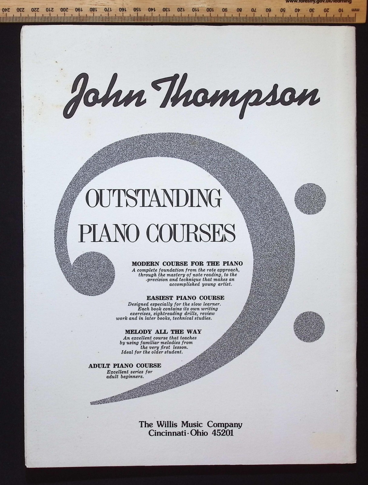 Adult Piano Book II by John Thompson, 1973 The Willis Music Co., W.M.Co. 9409