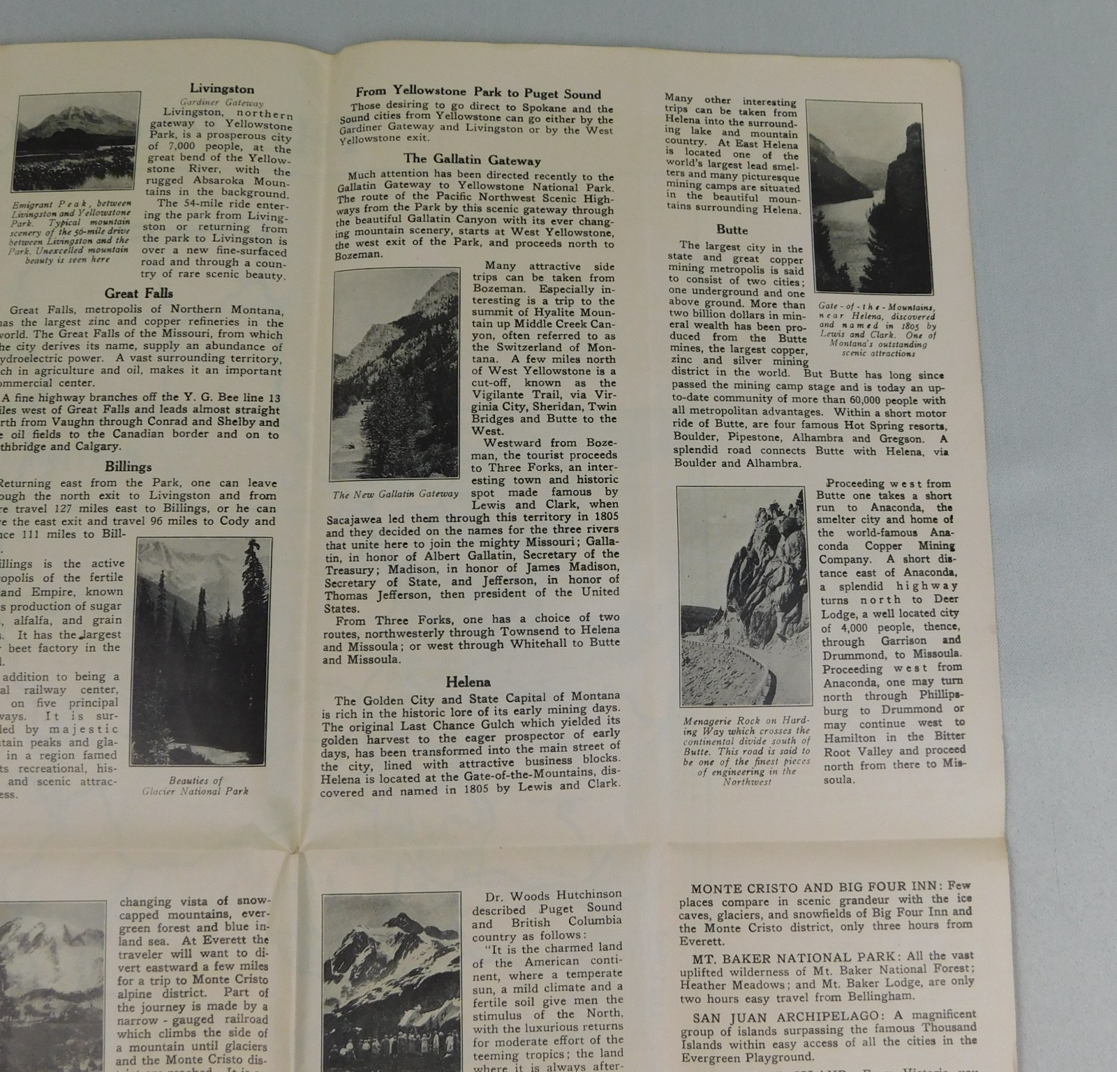 Vintage 30s Pacific Northwest Scenic Highways Driving Tour Travel Brochure Map