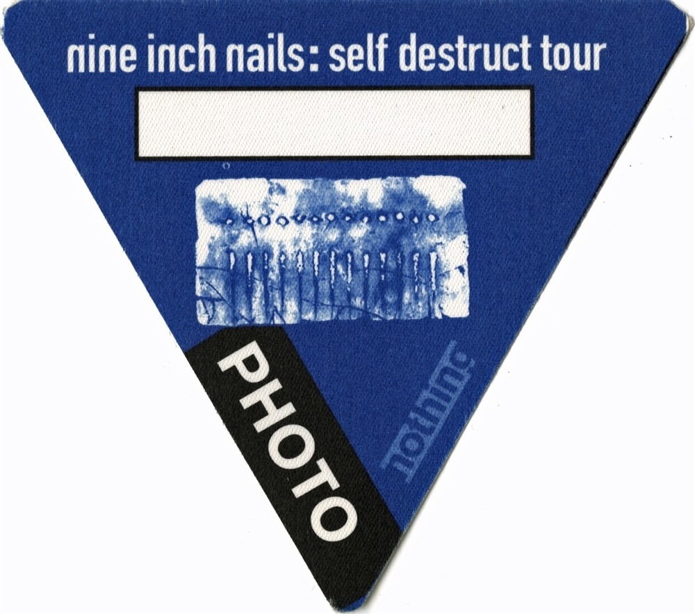 Nine Inch Nails 1994 The Downward Spiral concert tour memorabilia Backstage Pass