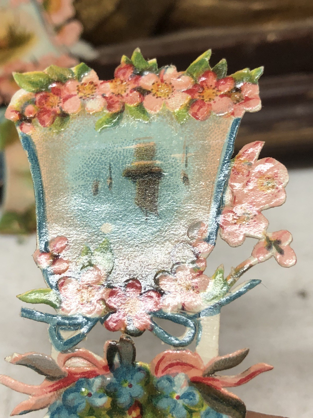 Victorian Die Cut Bell and Flower Scraps by Raphael Tuck & Sons L1