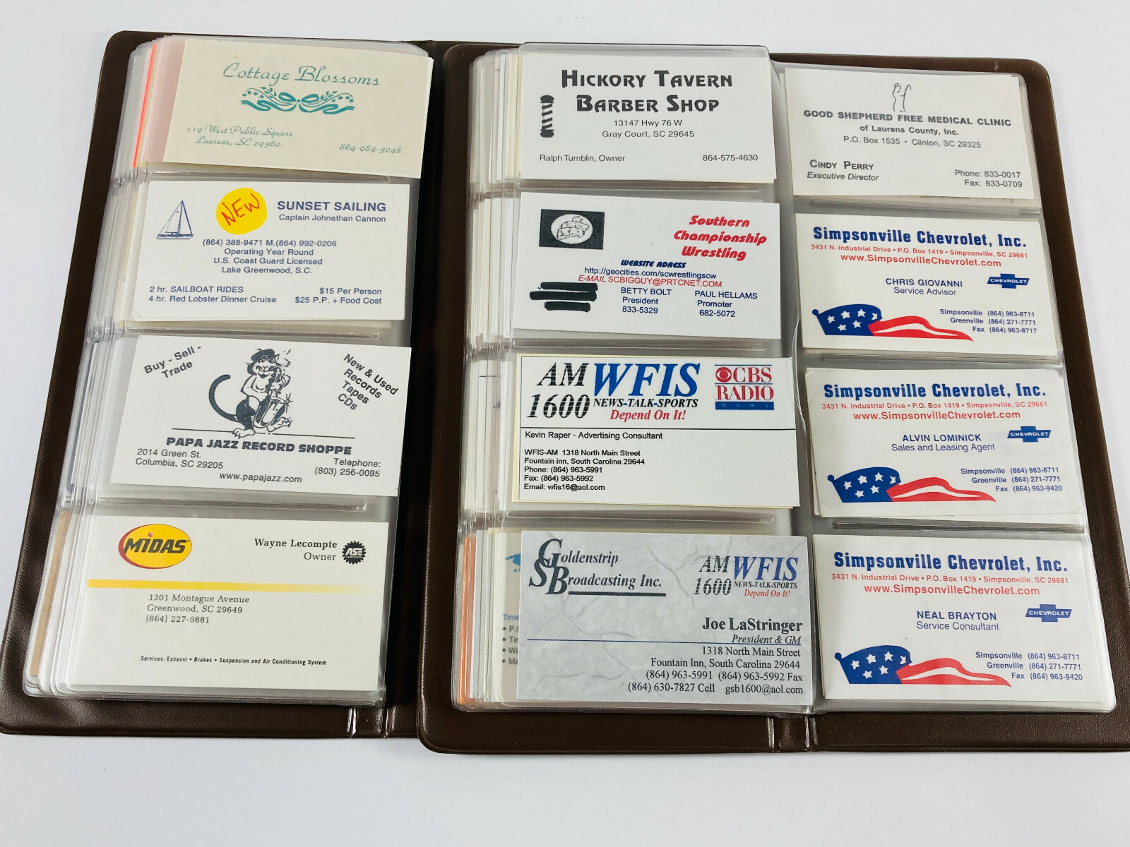 Lot (150+) Vintage South Carolina SC Business Cards advertising 70s 80s 90s