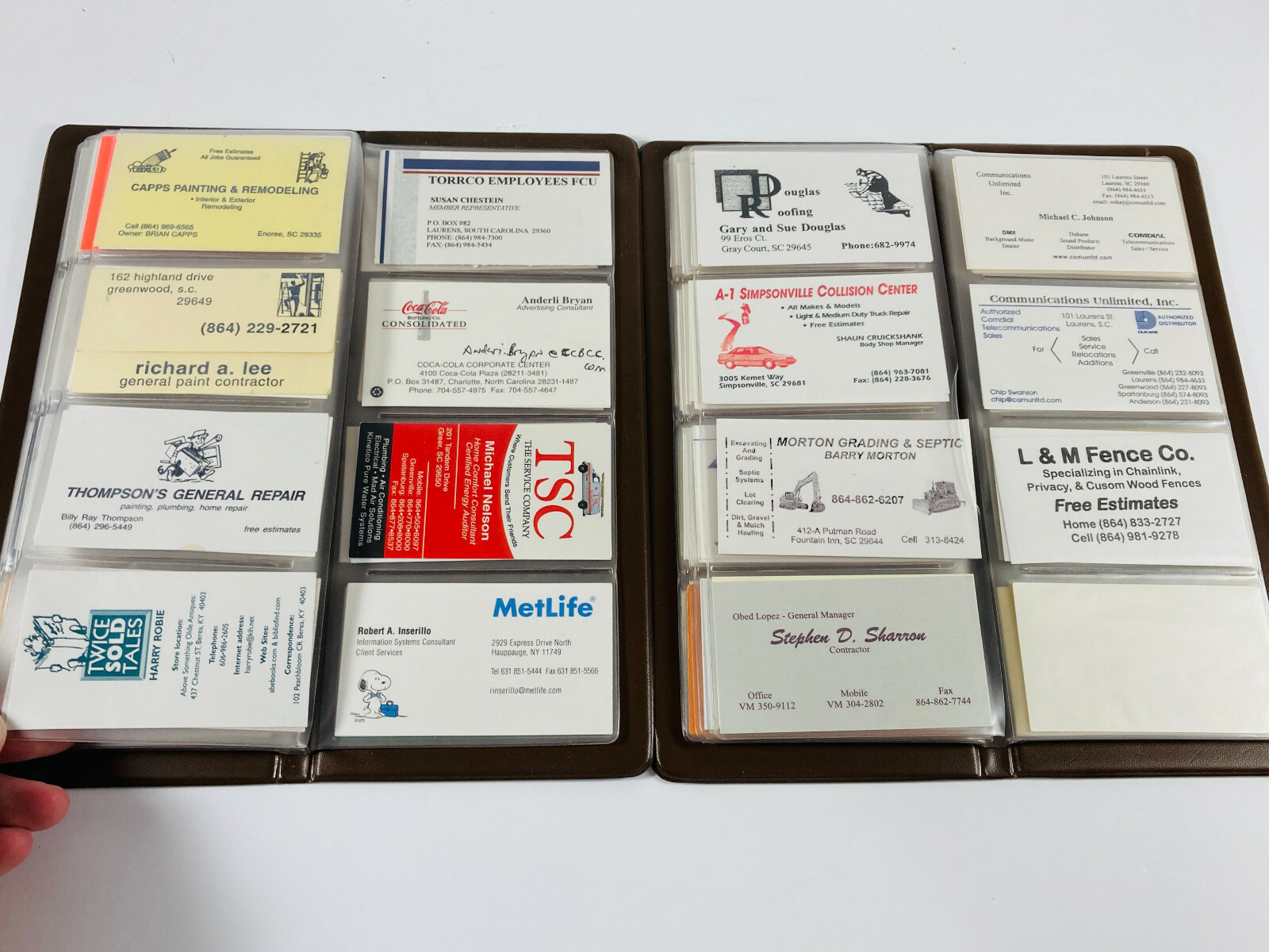 Lot (150+) Vintage South Carolina SC Business Cards advertising 70s 80s 90s