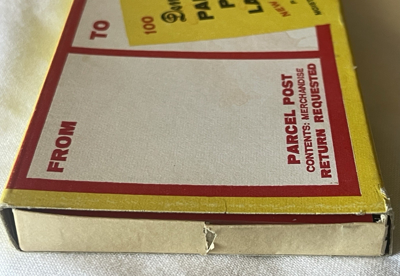 Vintage 90 DENNISON PARCEL POST LABELS Tablet Gummed 5.5″x 3″ #33-739