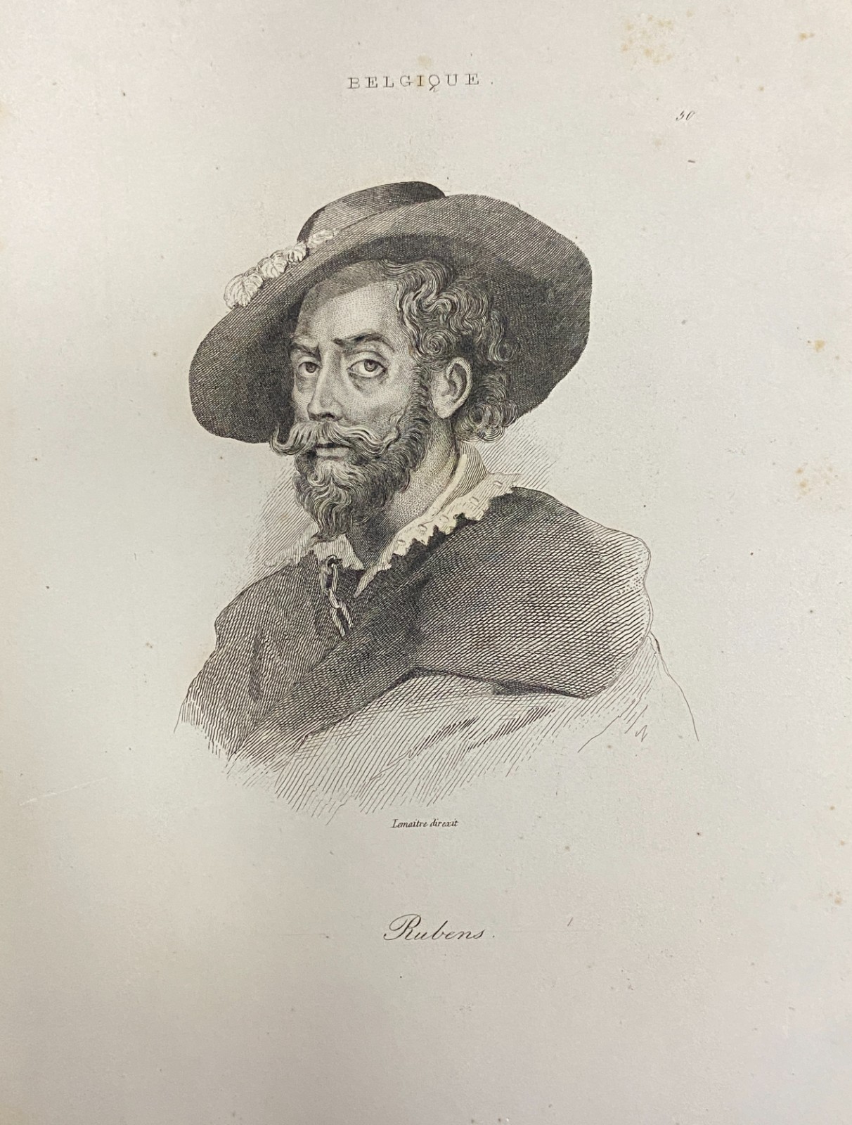 Engraving Belgium “Rubens”