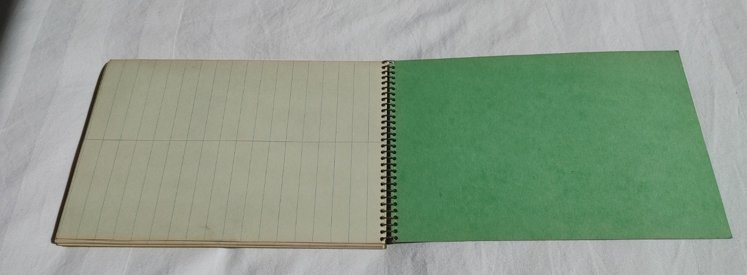 Vintage NATIONAL Brand 80 Leaf Tumbler Spiral Bound Lined Notebook 36-737 1970s