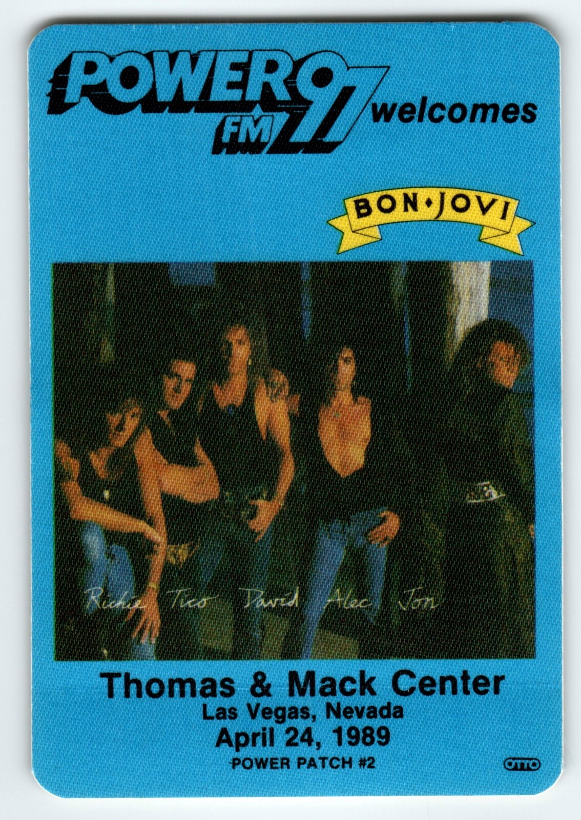 Bon Jovi Backstage Pass 1989 Pop Rock Music Vintage Original Saints and Sinners