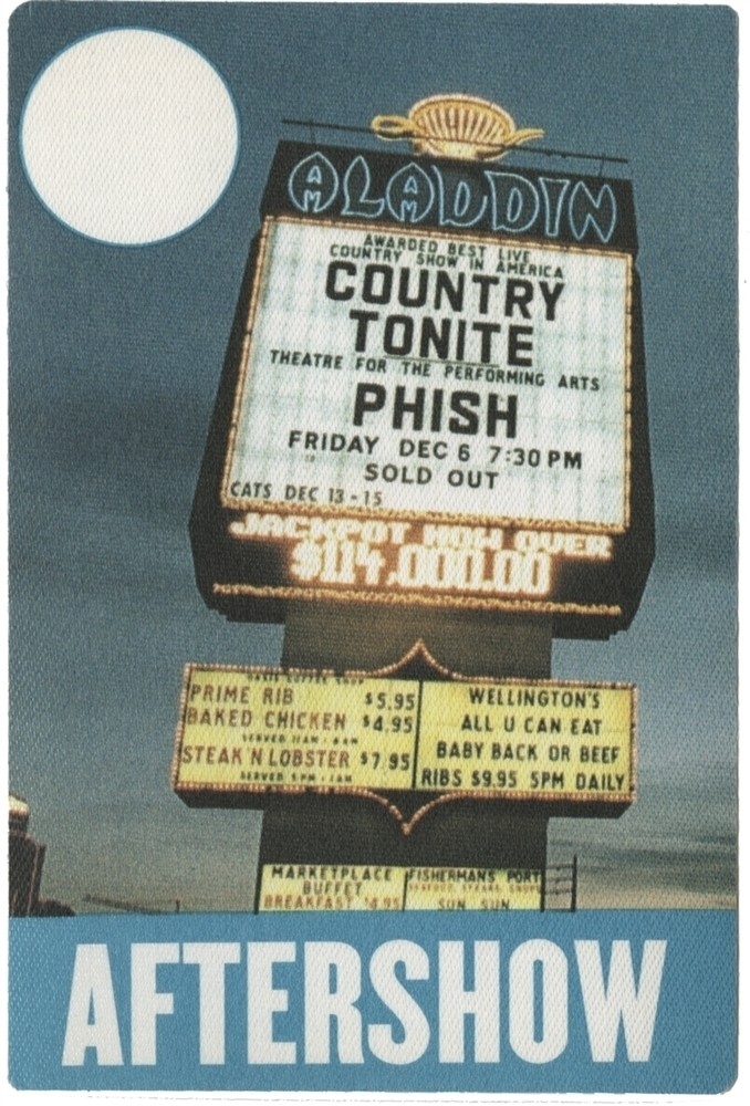 Phish 1999 The Siket Disc concert tour Aladdin Las Vegas Backstage Pass