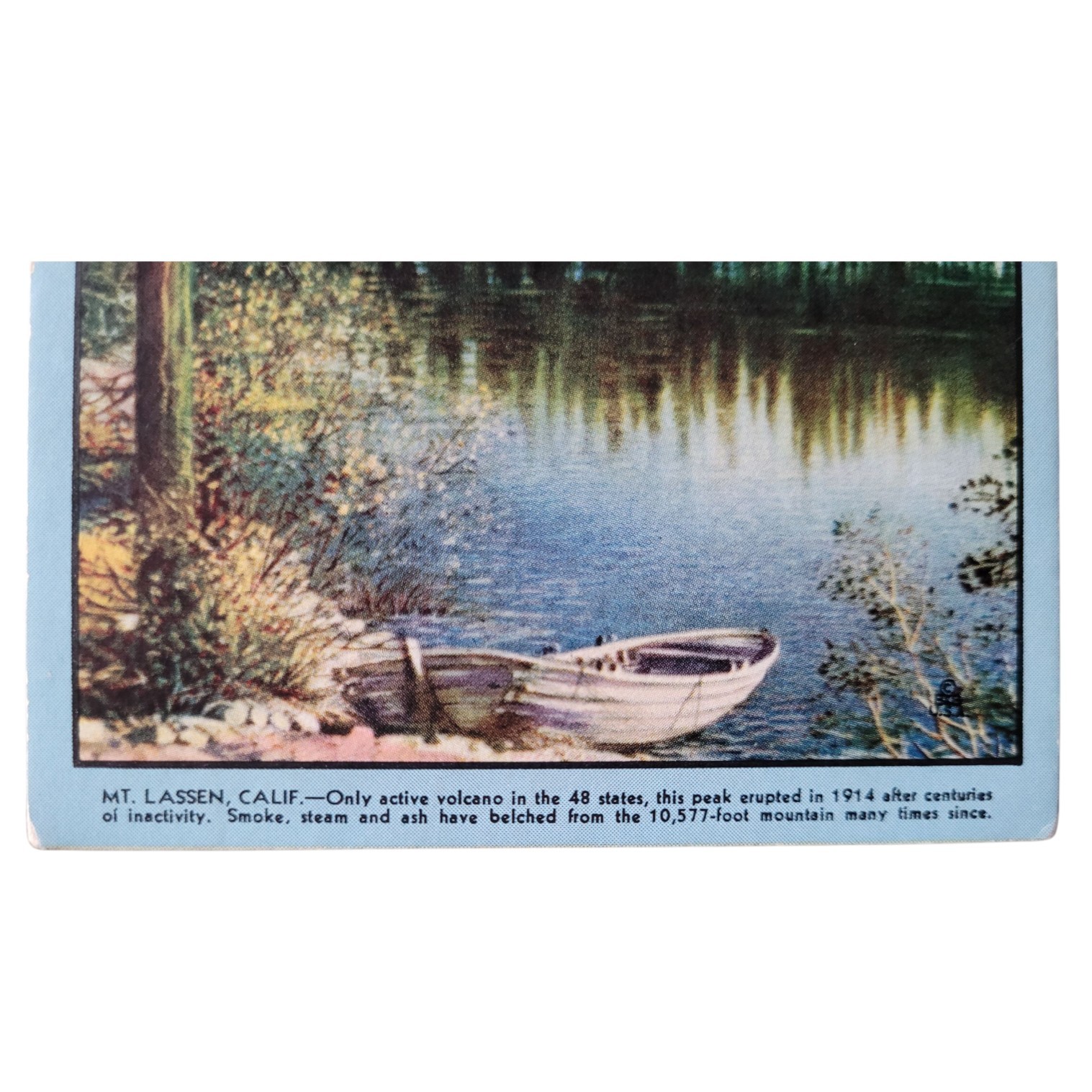 Brown & Bigelow Lithograph Rare Ink Blotter Mt. Lassen Calif c.1920s-1930s