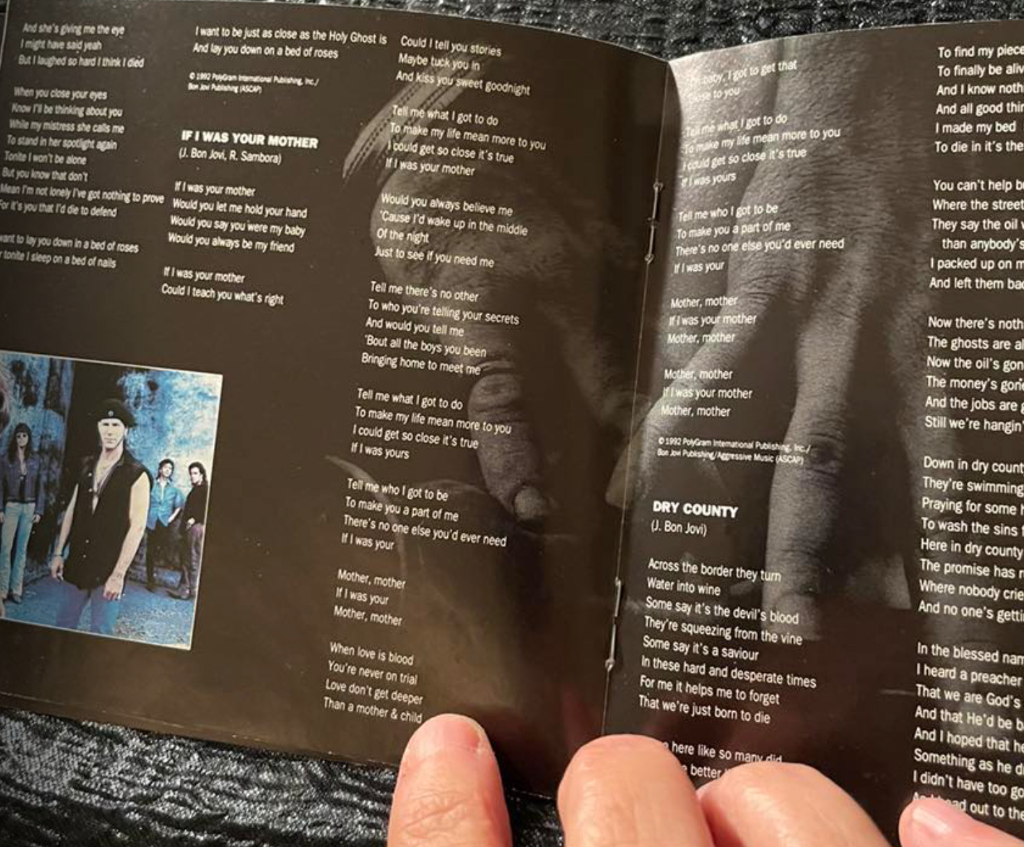 Bon Jovi Keep Faith CD 1992 Polygram Paperwork Clean Liner Notes Booklet ONLY