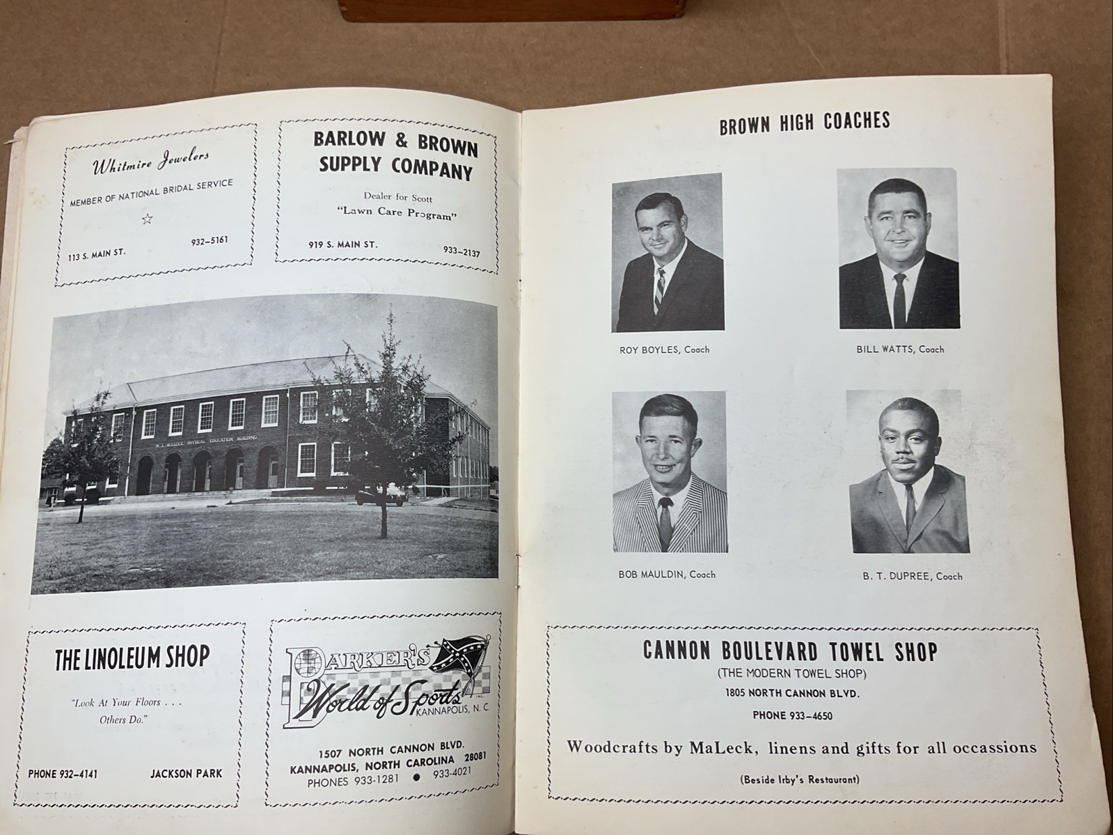 22 Sep 1967 Football Program A.L Brown Vs Lexington High School Nc B69