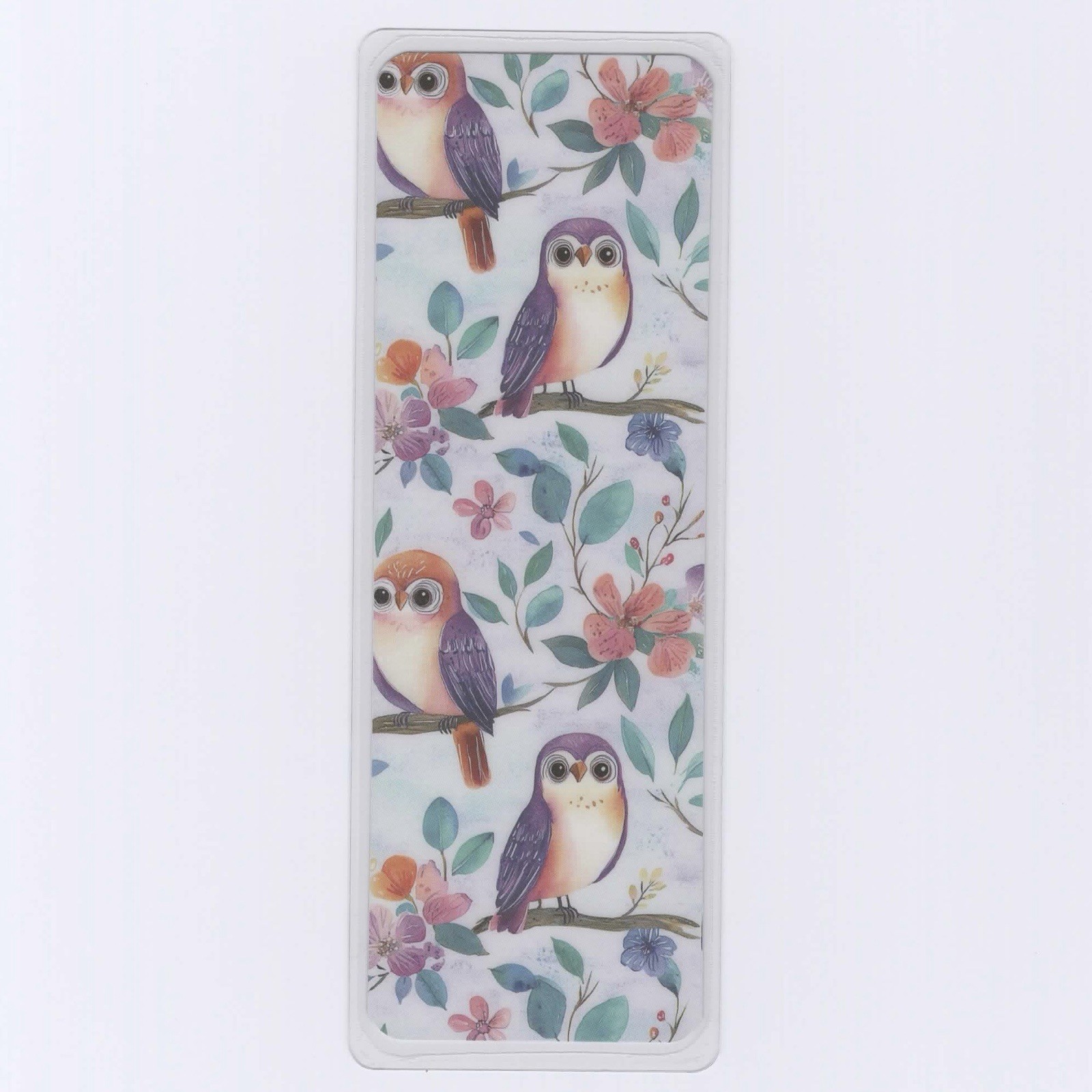 Birds Aesthetic Bookmark For Books, Gift For Bookworms, 2×6” Laminated, Purple