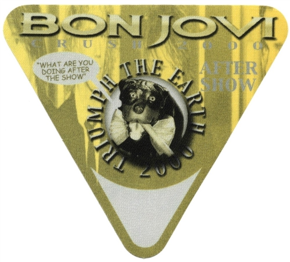 Bon Jovi 2000 Crush concert tour memorabilia After Show Backstage Pass