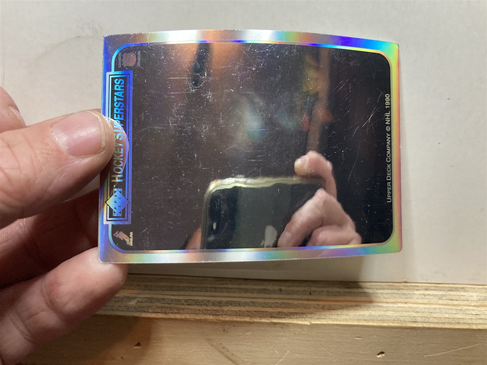1990 Hockey Hologram Sports Card Upper Deck Unknown Vtg