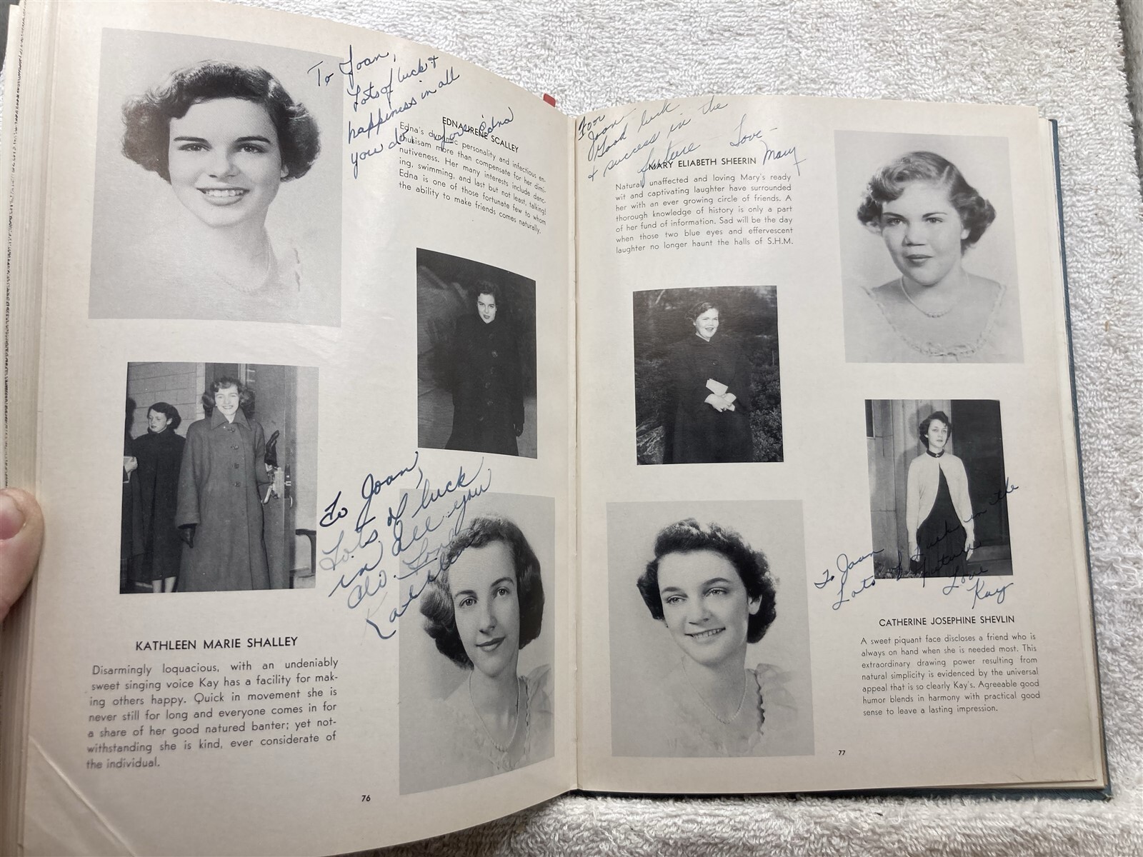 1952 Academy of the Sacred Heart of Mary Park Terrace New York NYC Yearbook Vtg