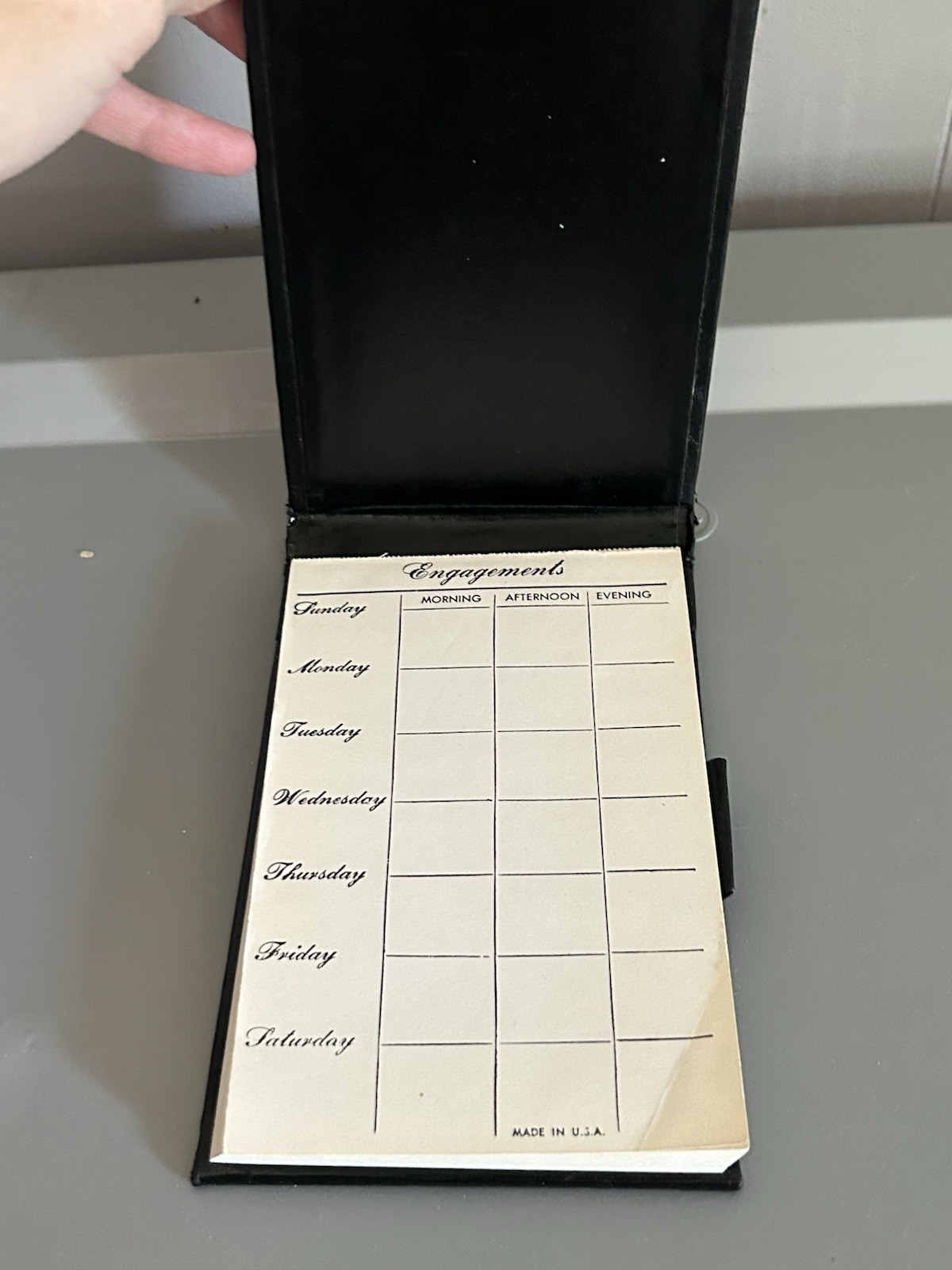 VTG Daily Schedule Black Book Morning Afternoon Evening Engagements 80s 90s USA