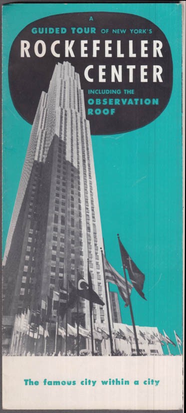 Rockefeller Center Guided Tour folder ca 1940s 30 Rock New York City