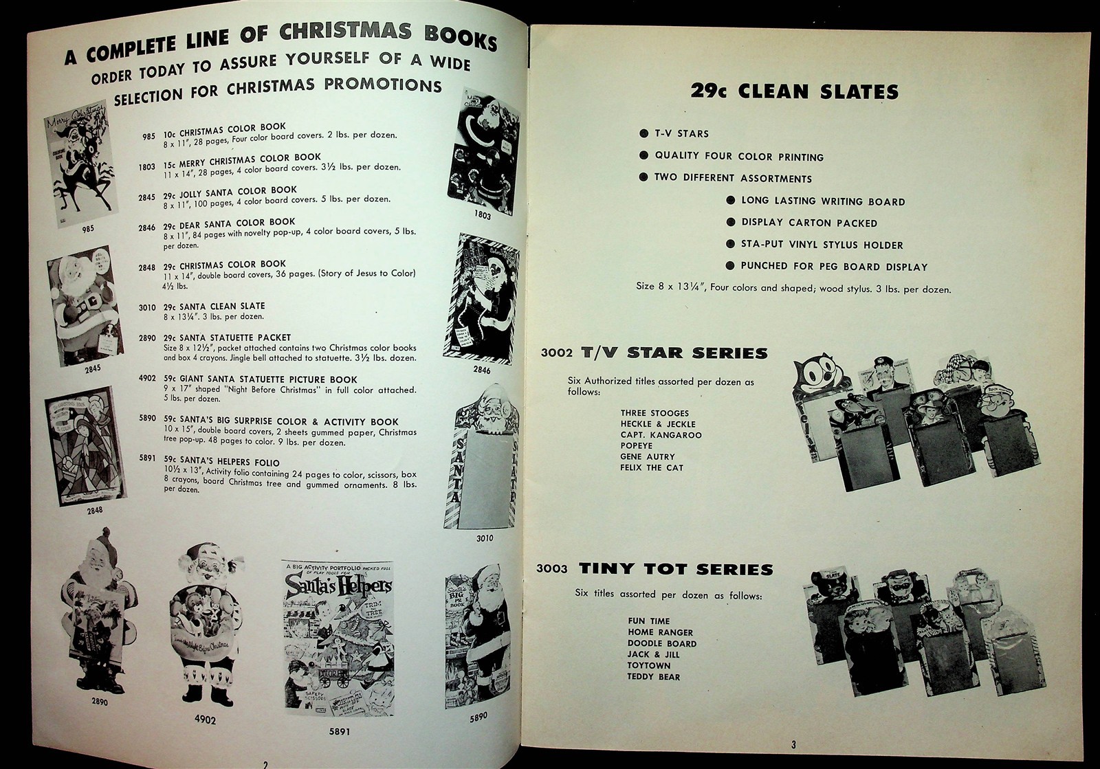 Paper Dolls Popeye Samuel Lowe Children’s Books Catalog Fall/Christmas 1959