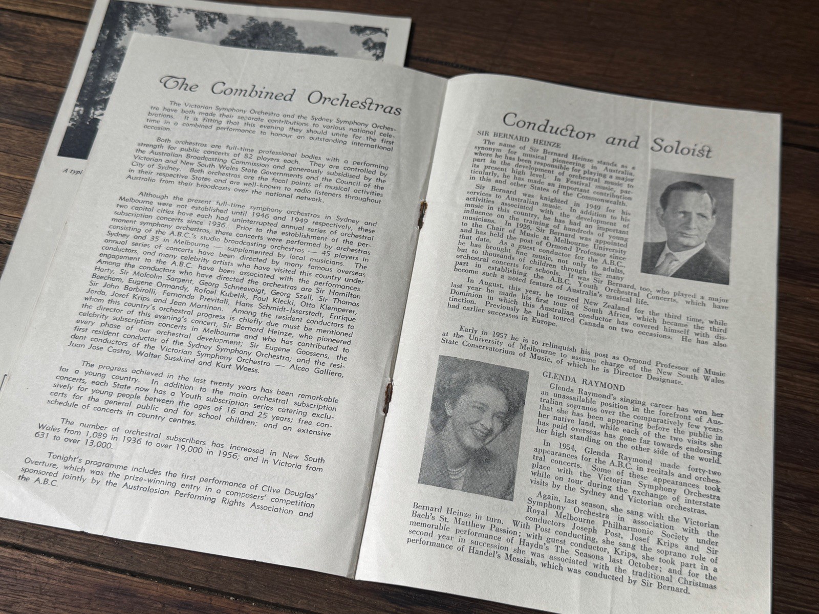 Vintage 1956 Melbourne Olympic Games THE ARTS FESTIVAL Music Programmes