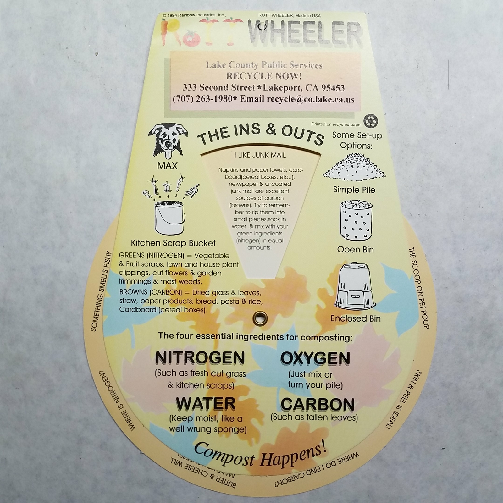 Rott Wheeler The Ins & Outs by Rainbow Industries 1994