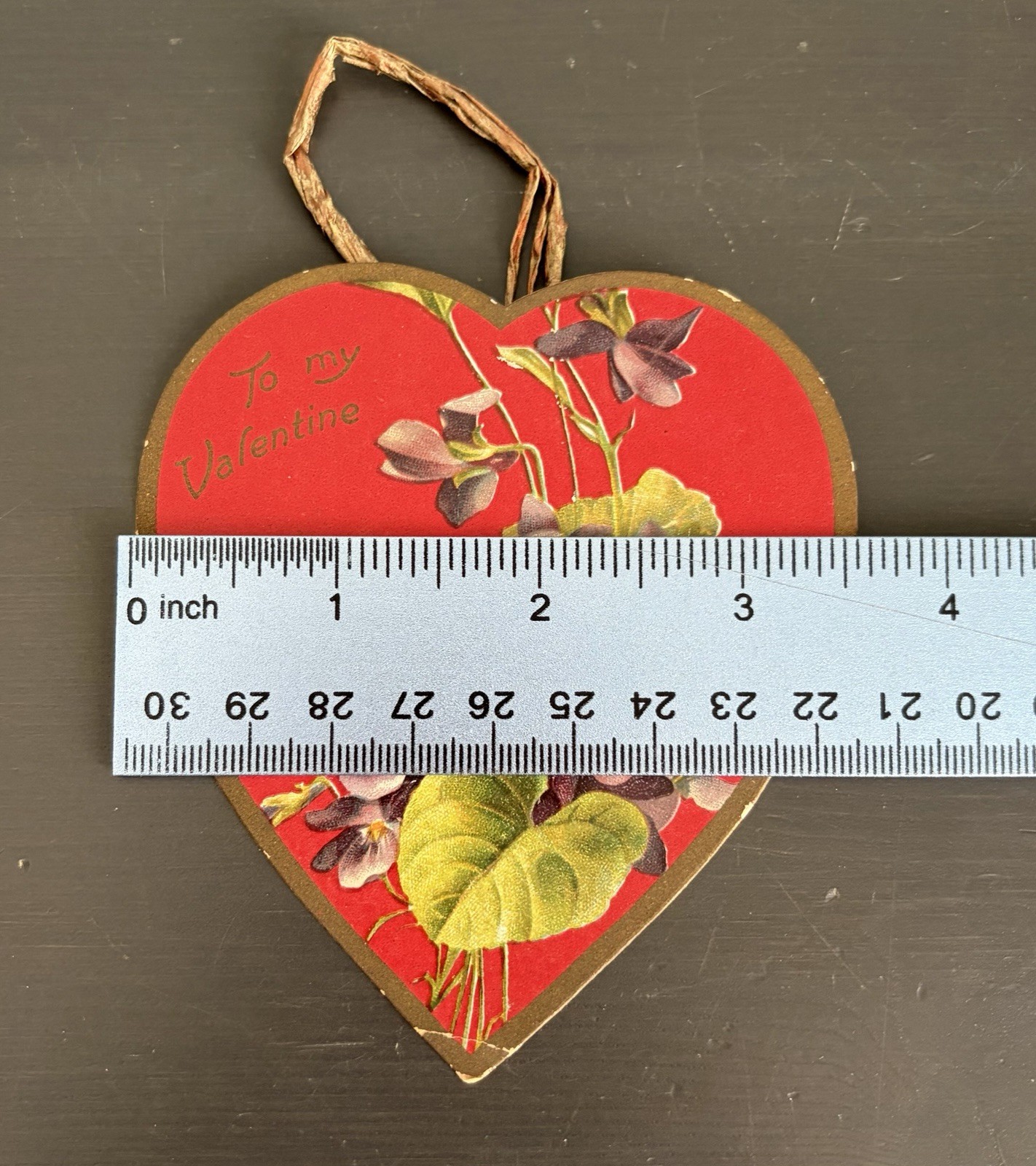 Antique Tuck & Sons Valentine Cards Heart Shape w Cupid Printed in Germany 3 Lot