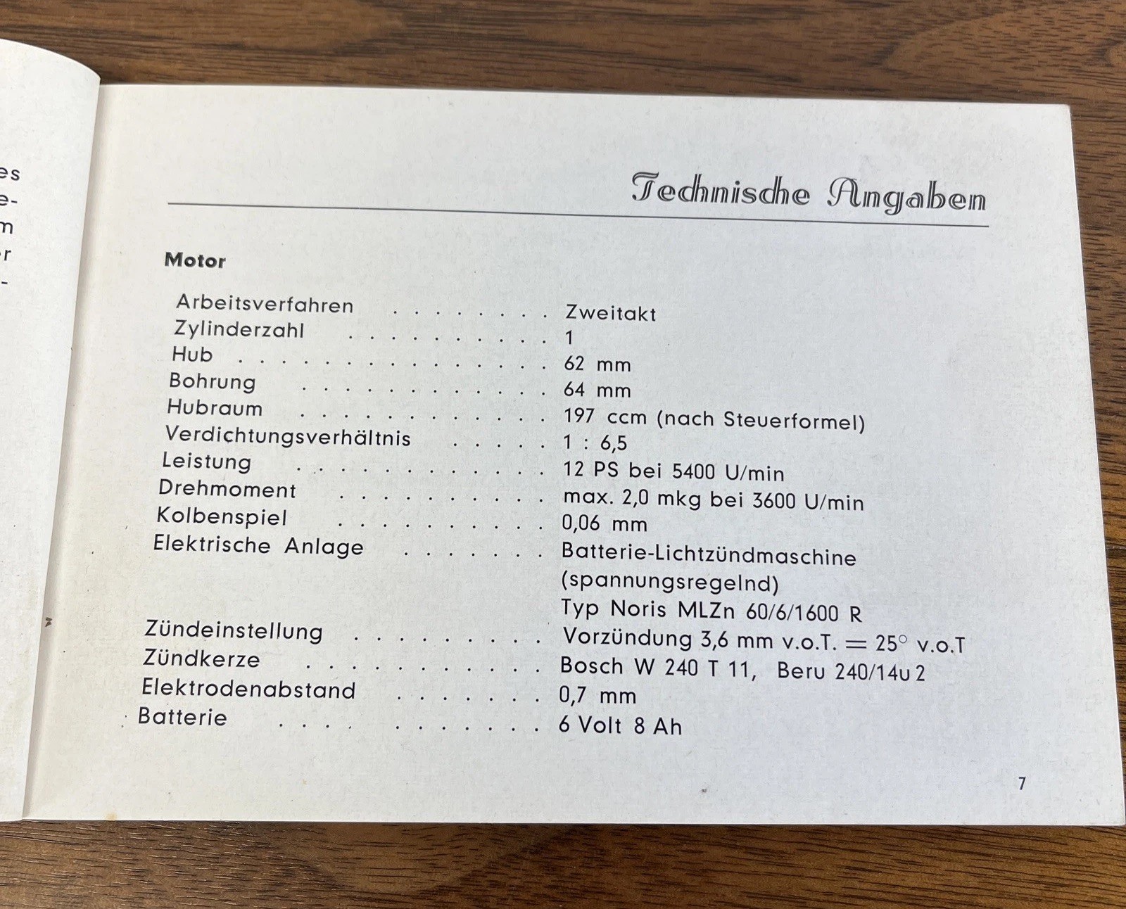 Zündapp Motorcycles 200 S Model Brochure Original September 1955 In All German