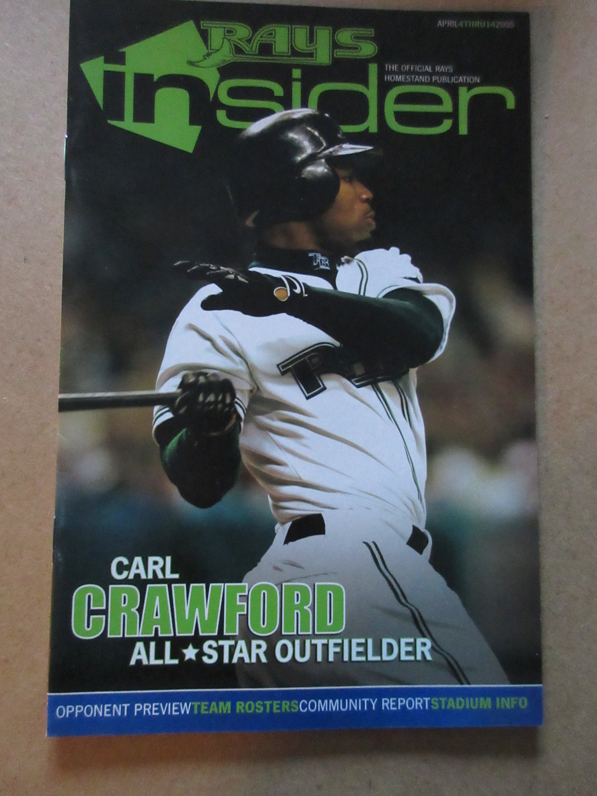 Lot of 8 TAMPA BAY RAYS programs CARL CRAWFORD Rays Insider 2005